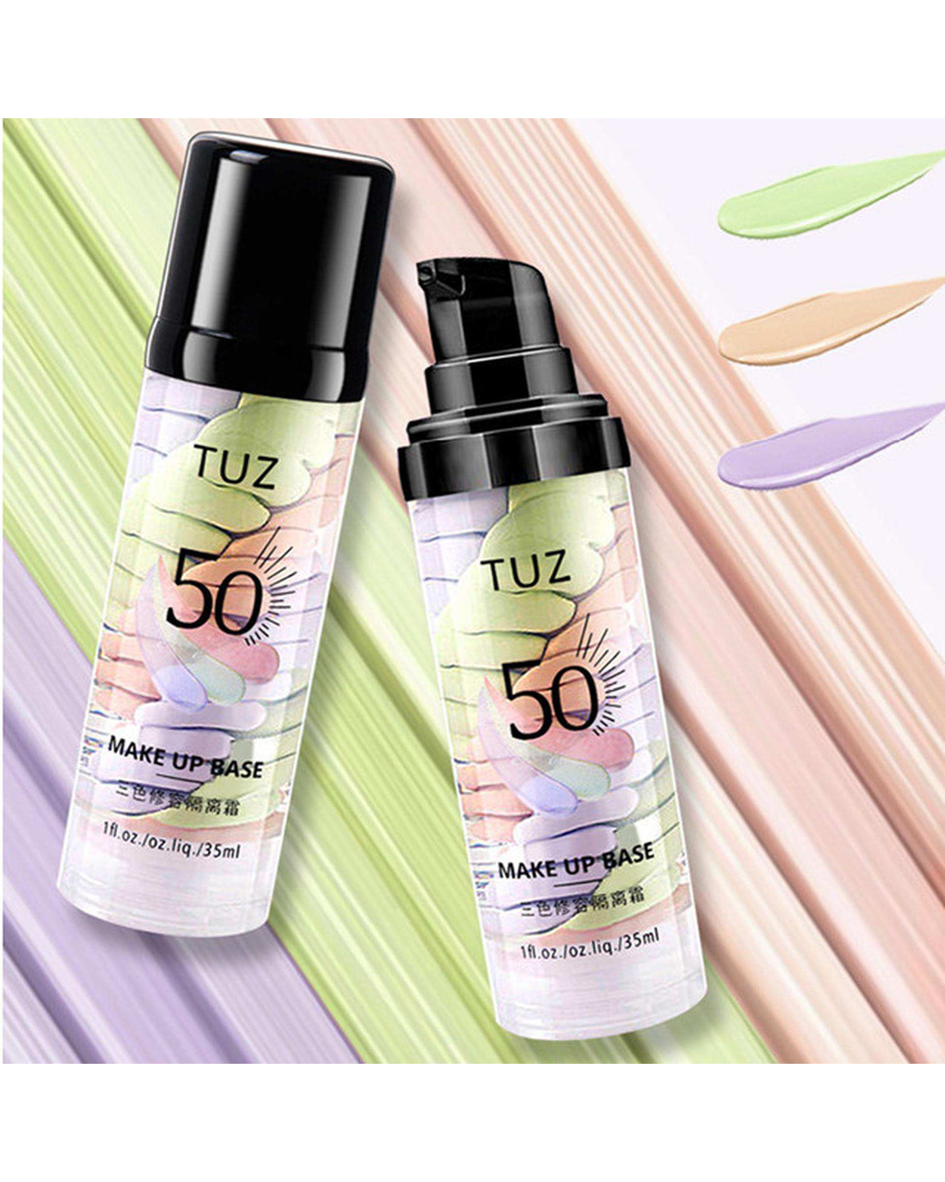 پرایمر تثبیت کننده آرایش توز TUZ مناسب برای انواع پوست شماره 50 حجم 35ml