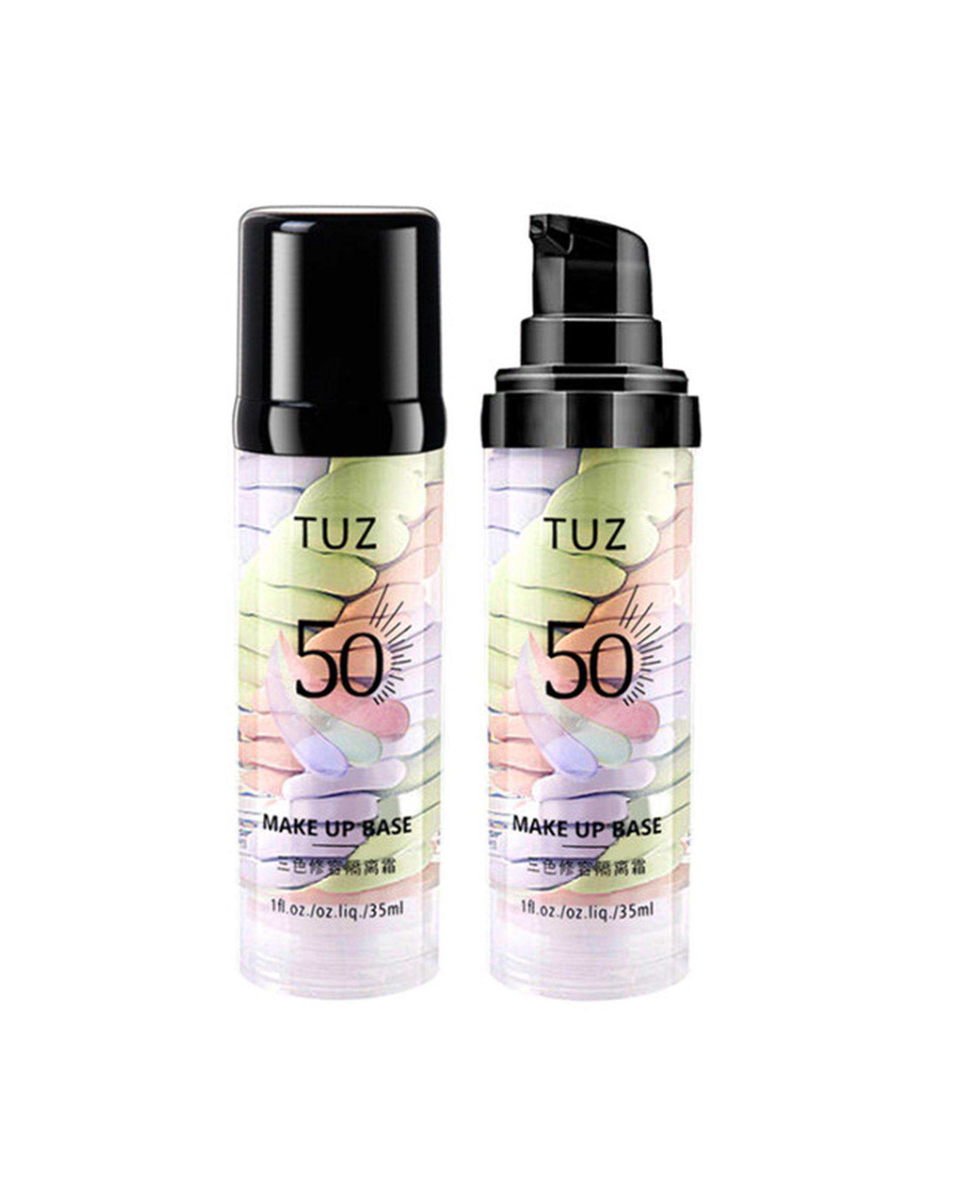 پرایمر تثبیت کننده آرایش توز TUZ مناسب برای انواع پوست شماره 50 حجم 35ml