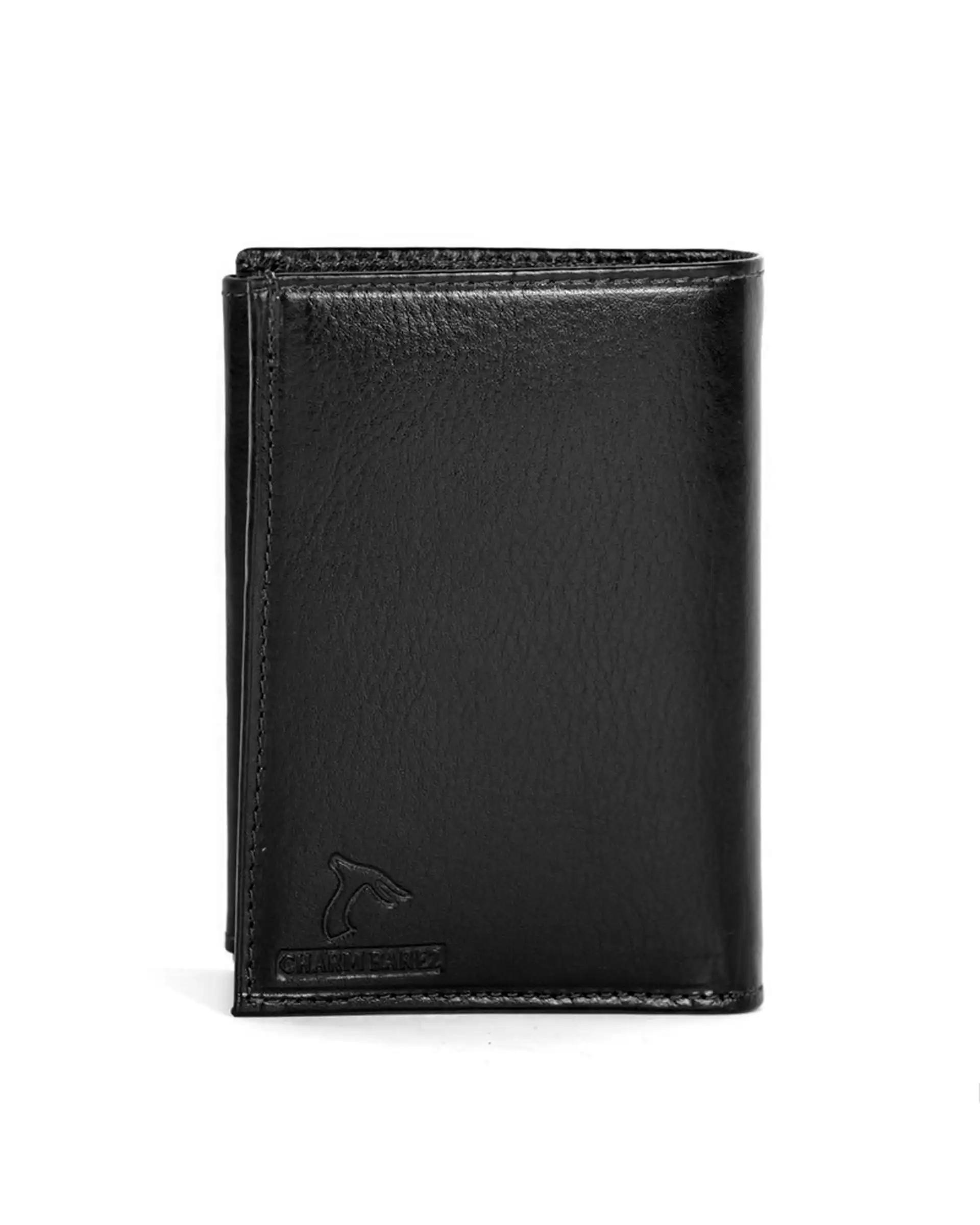 کیف پول چرم مردانه مشکی چرم بارز Charm Barez مدل DM102