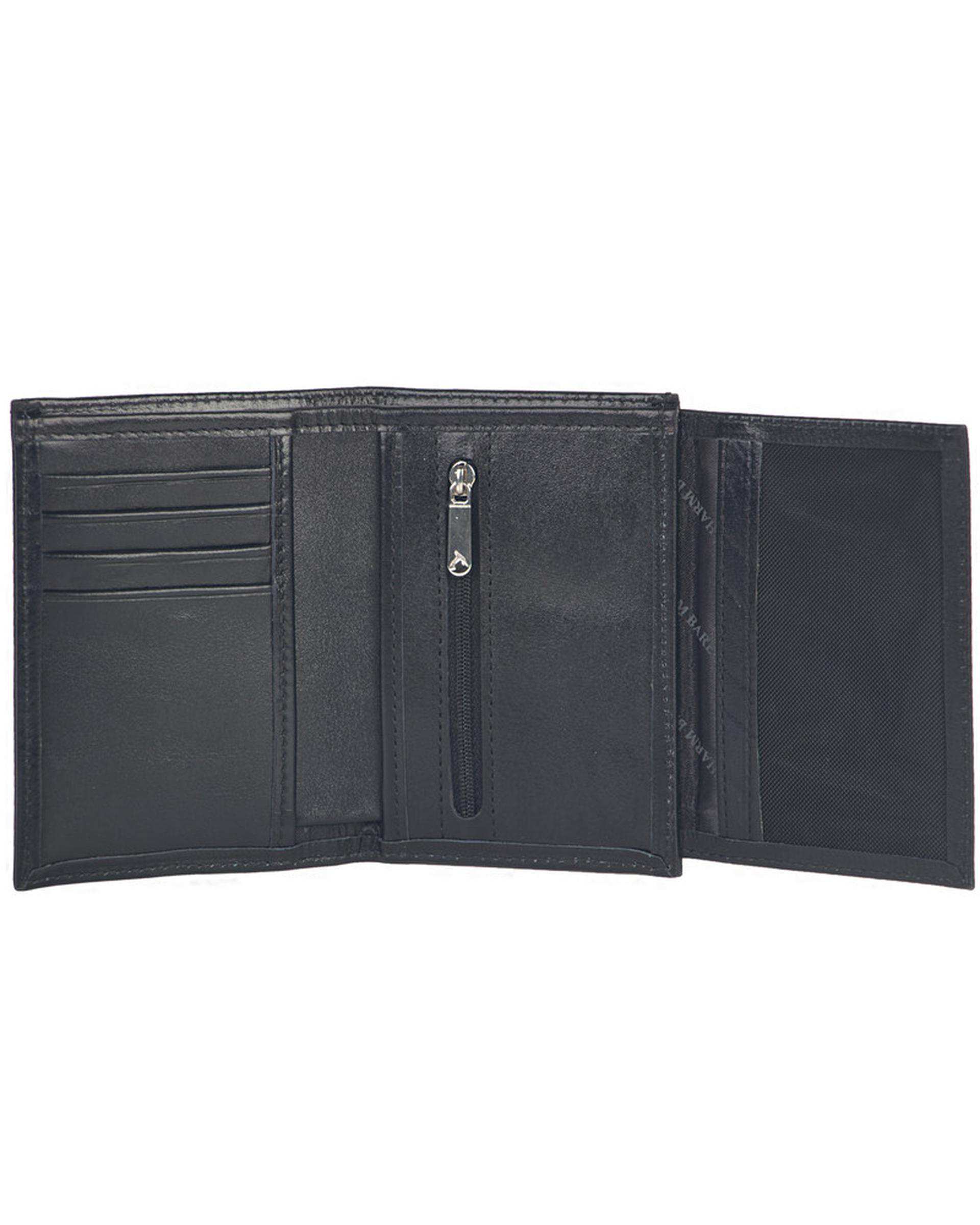 کیف پول چرم مردانه مشکی چرم بارز Charm Barez مدل DM102