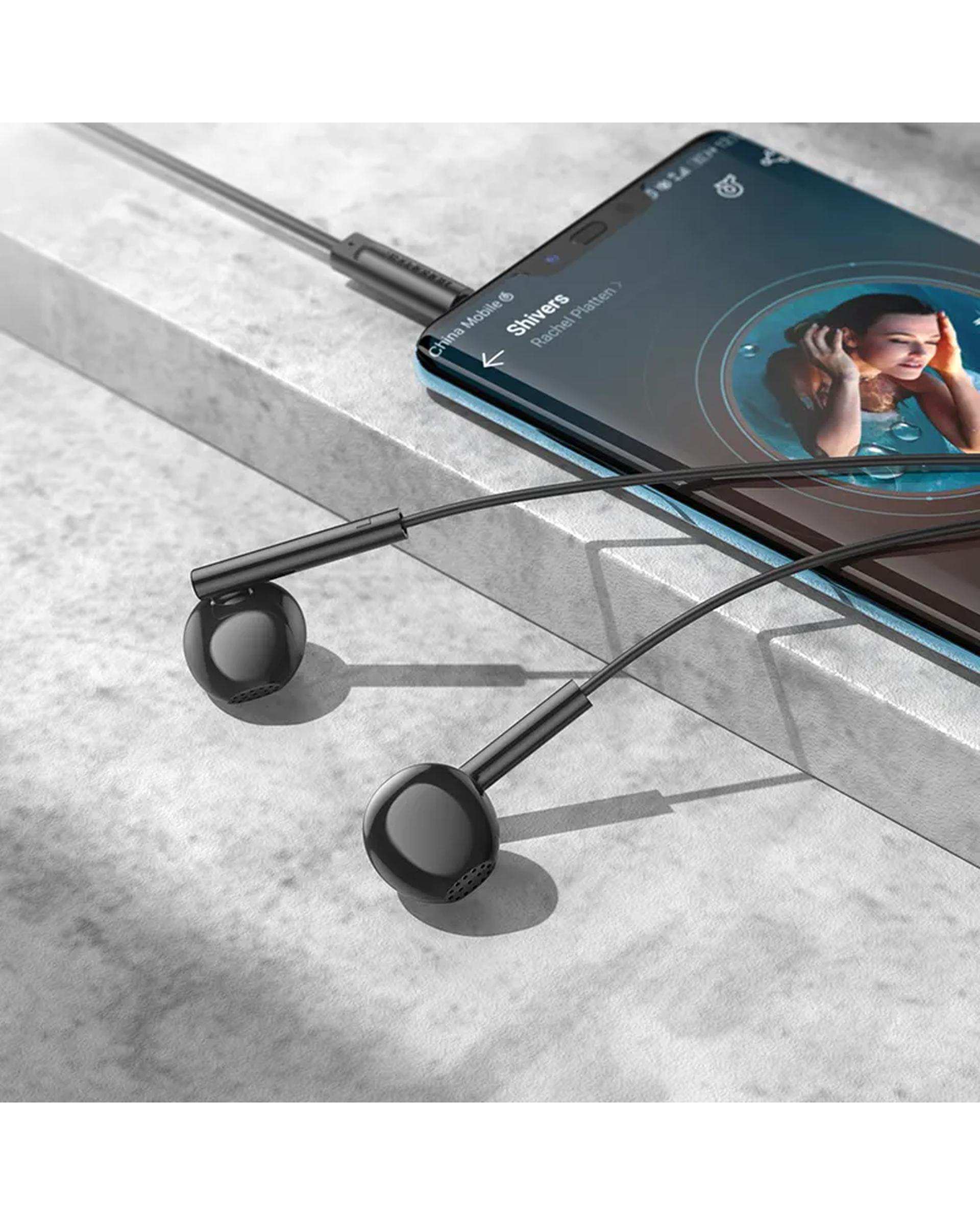 هندزفری سیمی مشکی بروفون Borofone مدل BM76 AUX