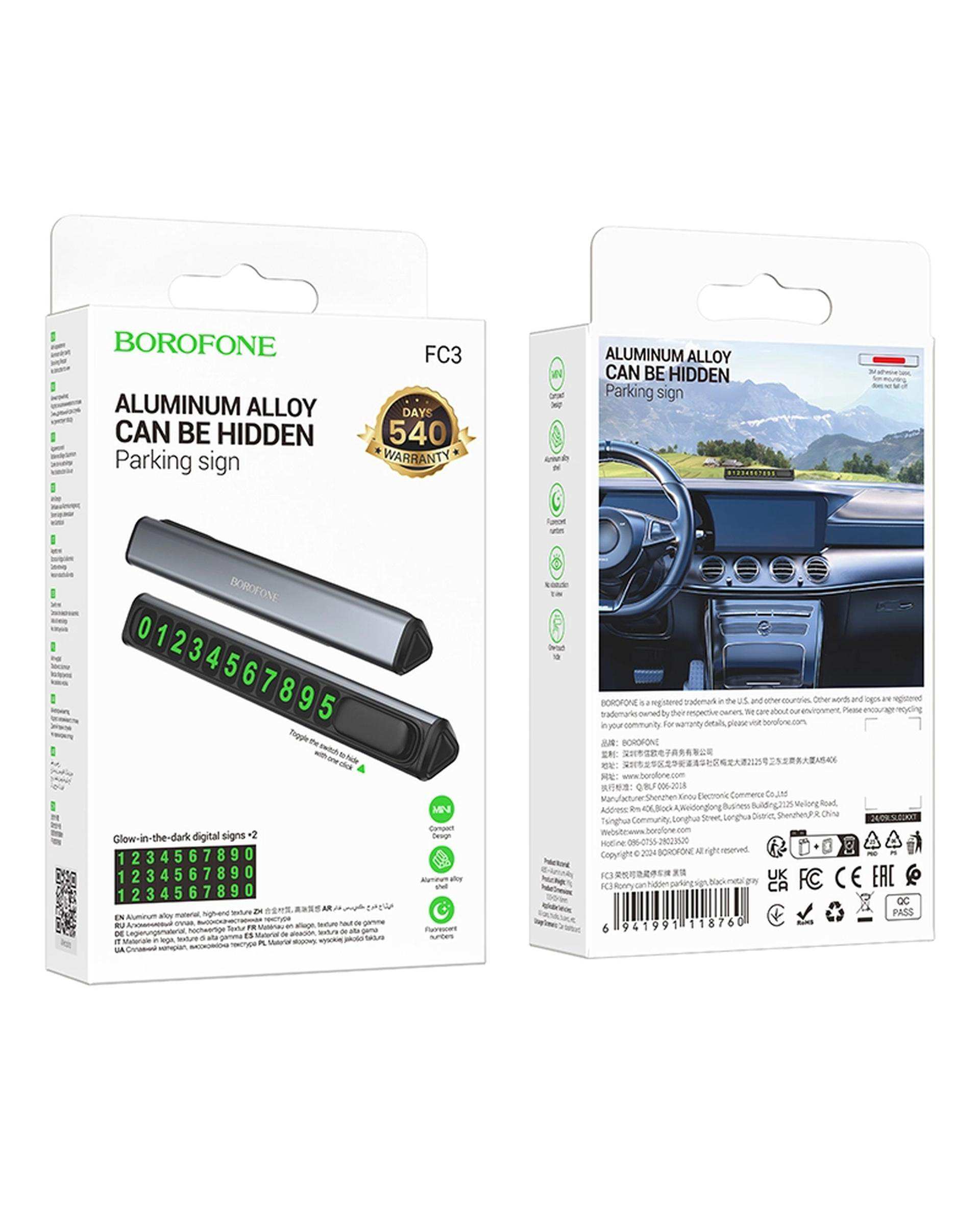 شماره تلفن یک کلیکی داخل خودرو بروفون Borofone مدل FC3