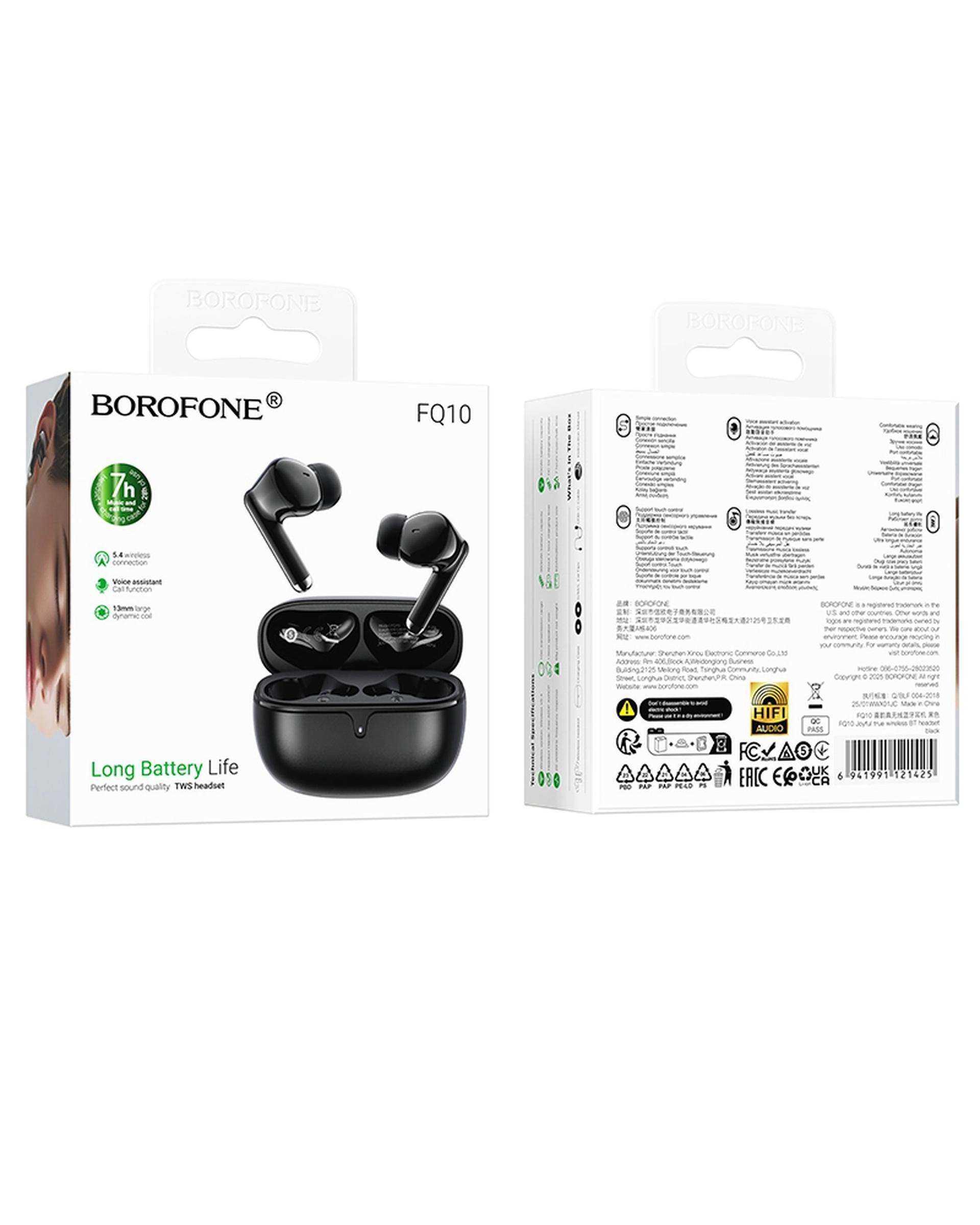 هندزفری بلوتوثی مشکی بروفون Borofone مدل FQ10