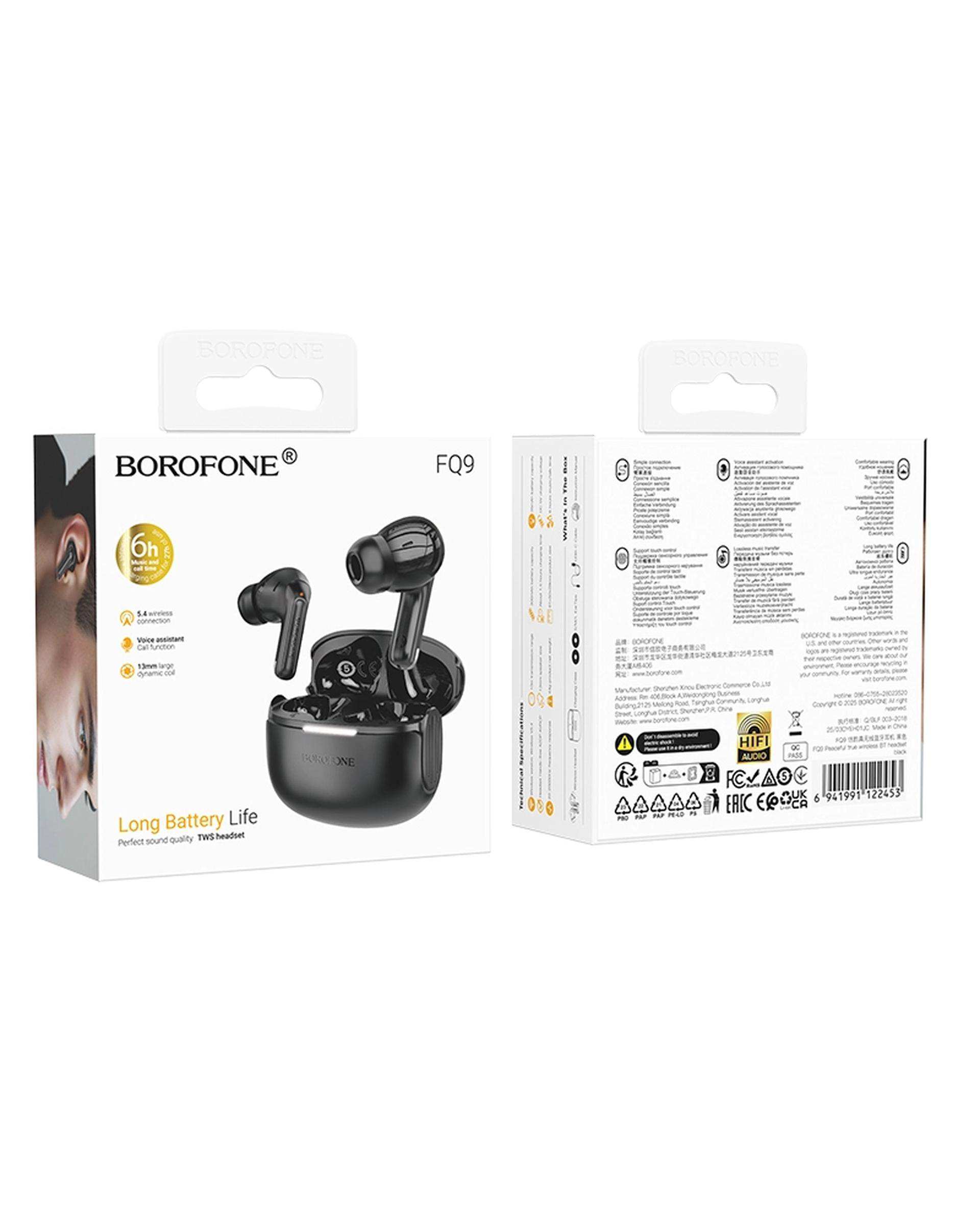 هندزفری بلوتوثی مشکی بروفون Borofone مدل FQ9