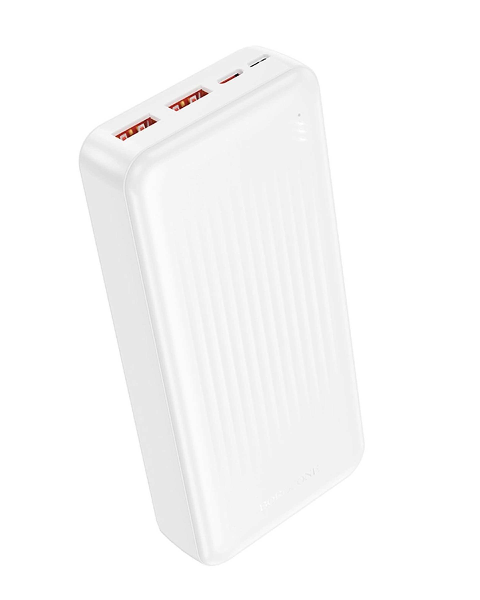 پاوربانک سفید بروفون Borofone مدل BJ80A ظرفیت 20000 میلی آمپر ساعت