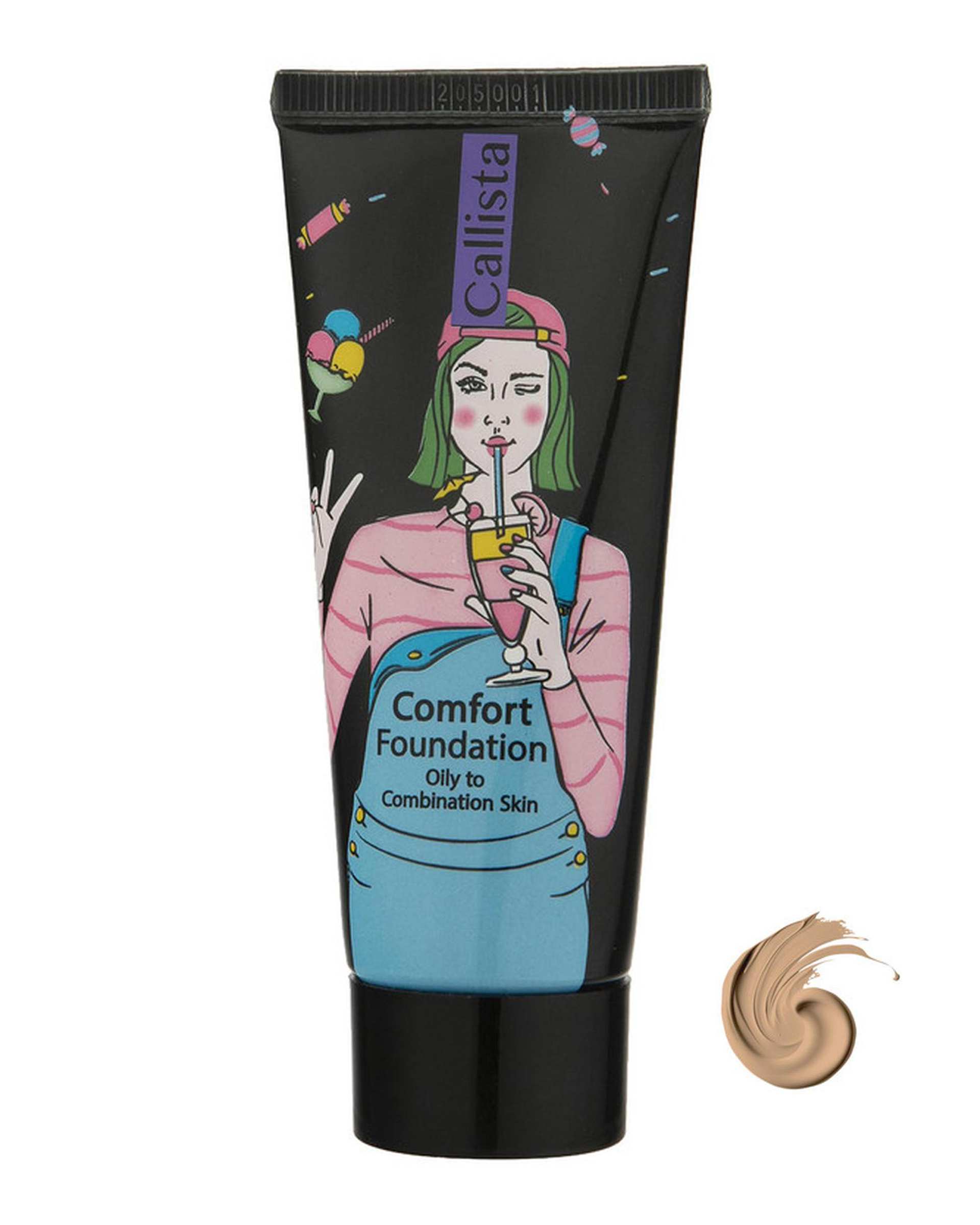 کرم پودر تیوپی کالیستا Callista مدل Comfort شماره L1 حجم 35ml
