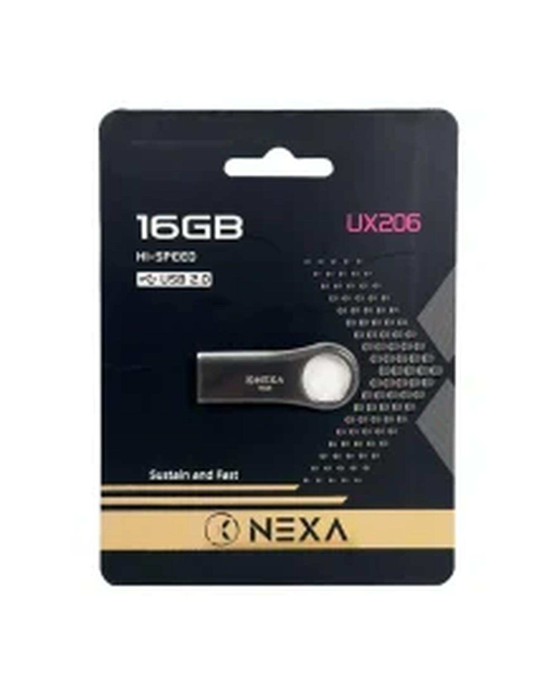 فلش مموری مشکی نکسا NEXA مدل OPTIMA ظرفیت 16 گیگابایت با رابط USB 2.0
