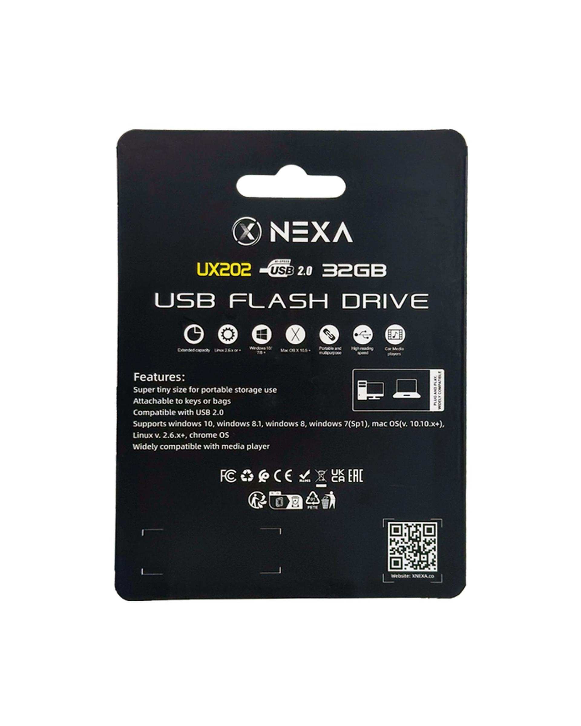فلش مموری مشکی نکسا NEXA مدل PREMIER ظرفیت 32 گیگابایت با رابط USB 2.0
