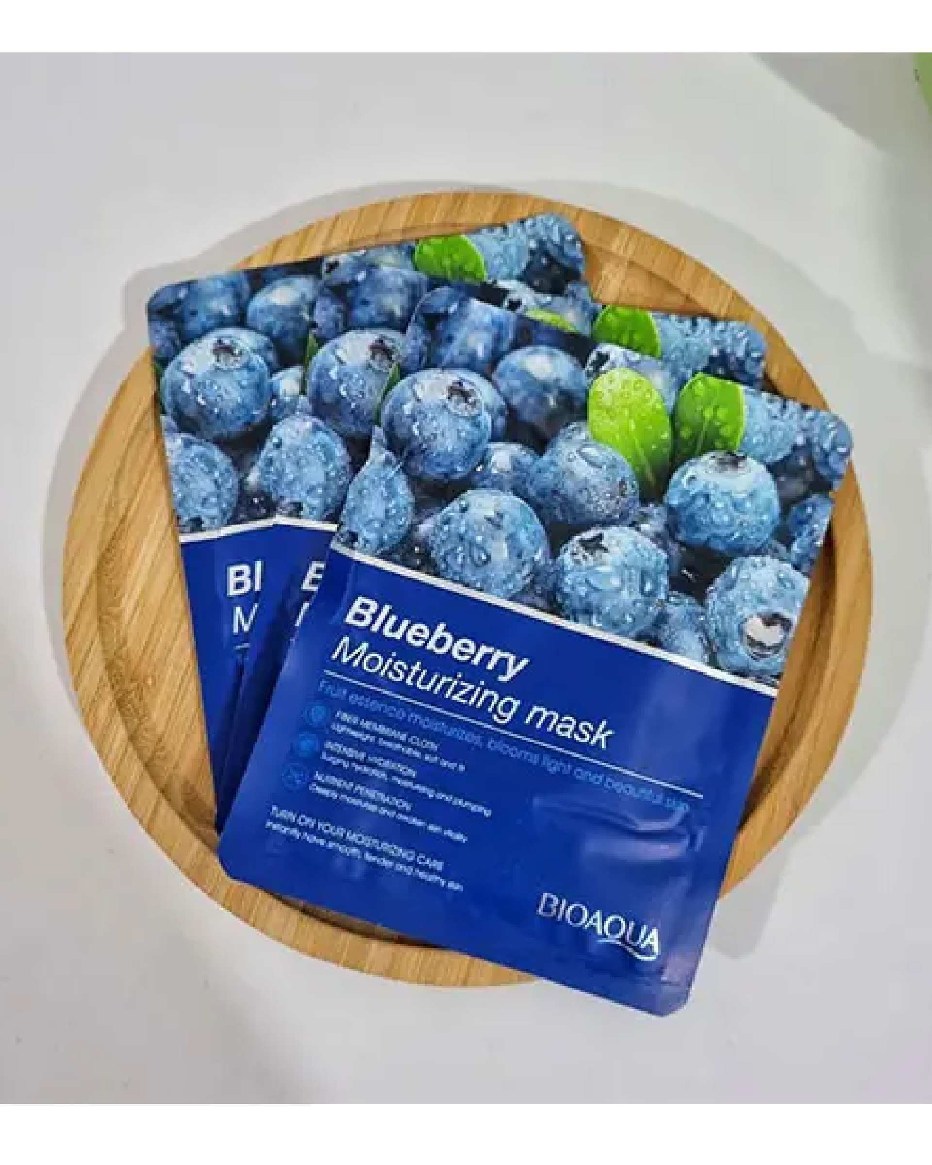 ماسک صورت ورقه ای بلوبری بایو آکوا BIOAQUA مدل آنتی اکسیدان و ضد چروک وزن 25 گرم