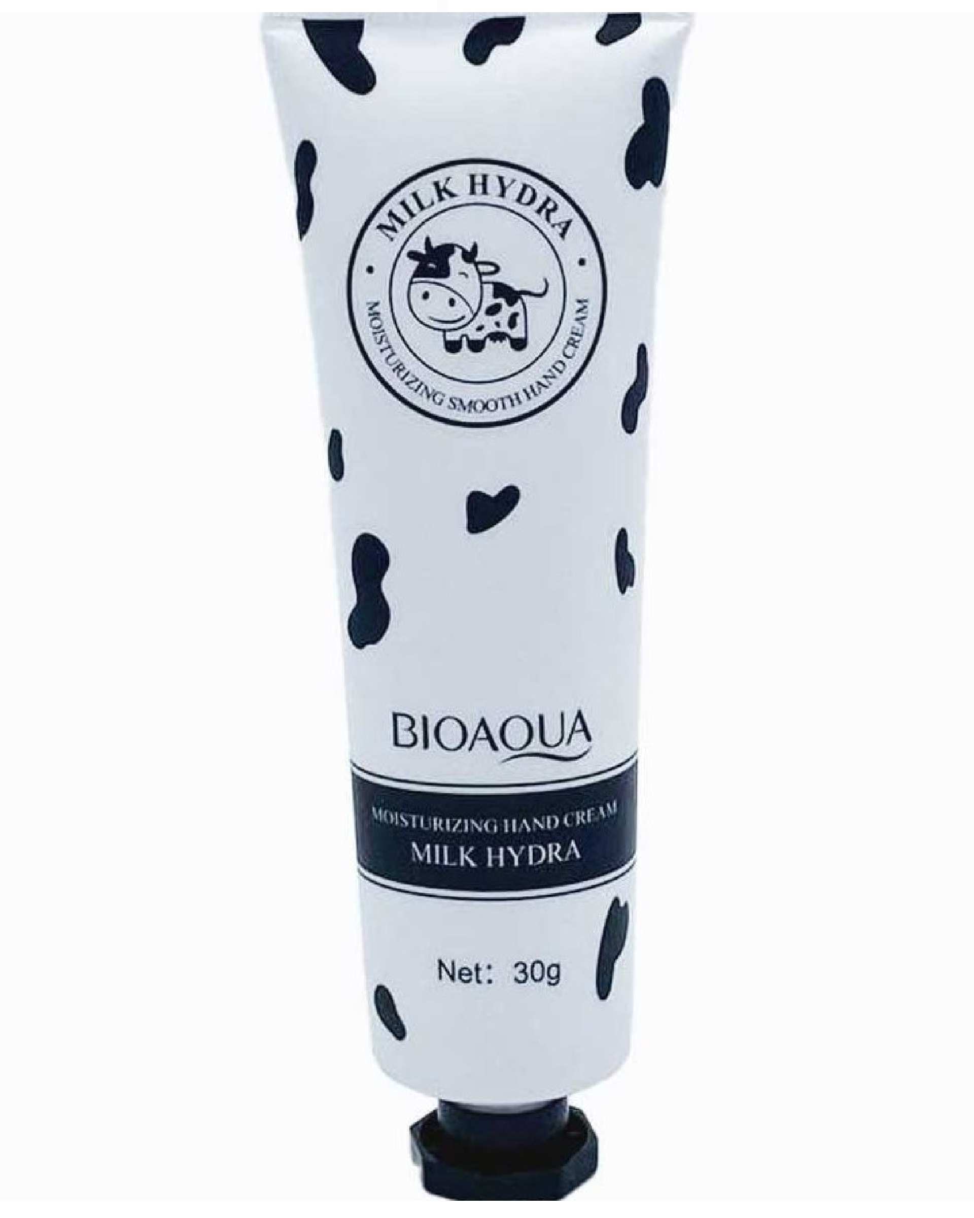 کرم تیوپی آبرسان و مرطوب کننده دست بایوآکوا BIOAQUA مدل شیر گاو حجم 30 میلی لیتر
