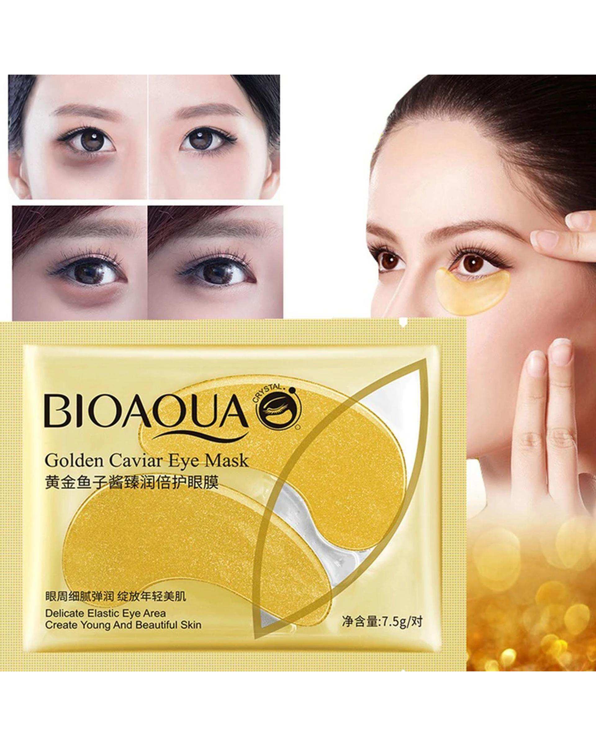 ماسک زیر چشم بیوآکوا Bioaqua مدل Golden Caviar وزن 7.5 گرم