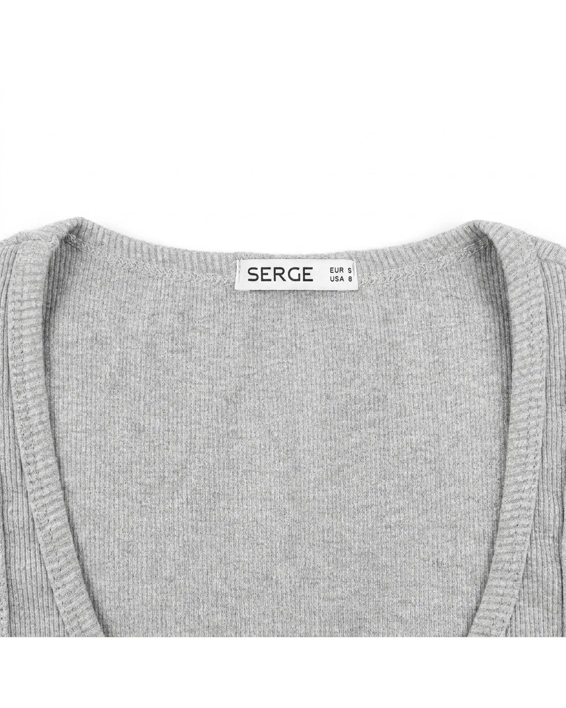 تاپ زنانه طوسی ملانژ سرژه Serge کد 203615
