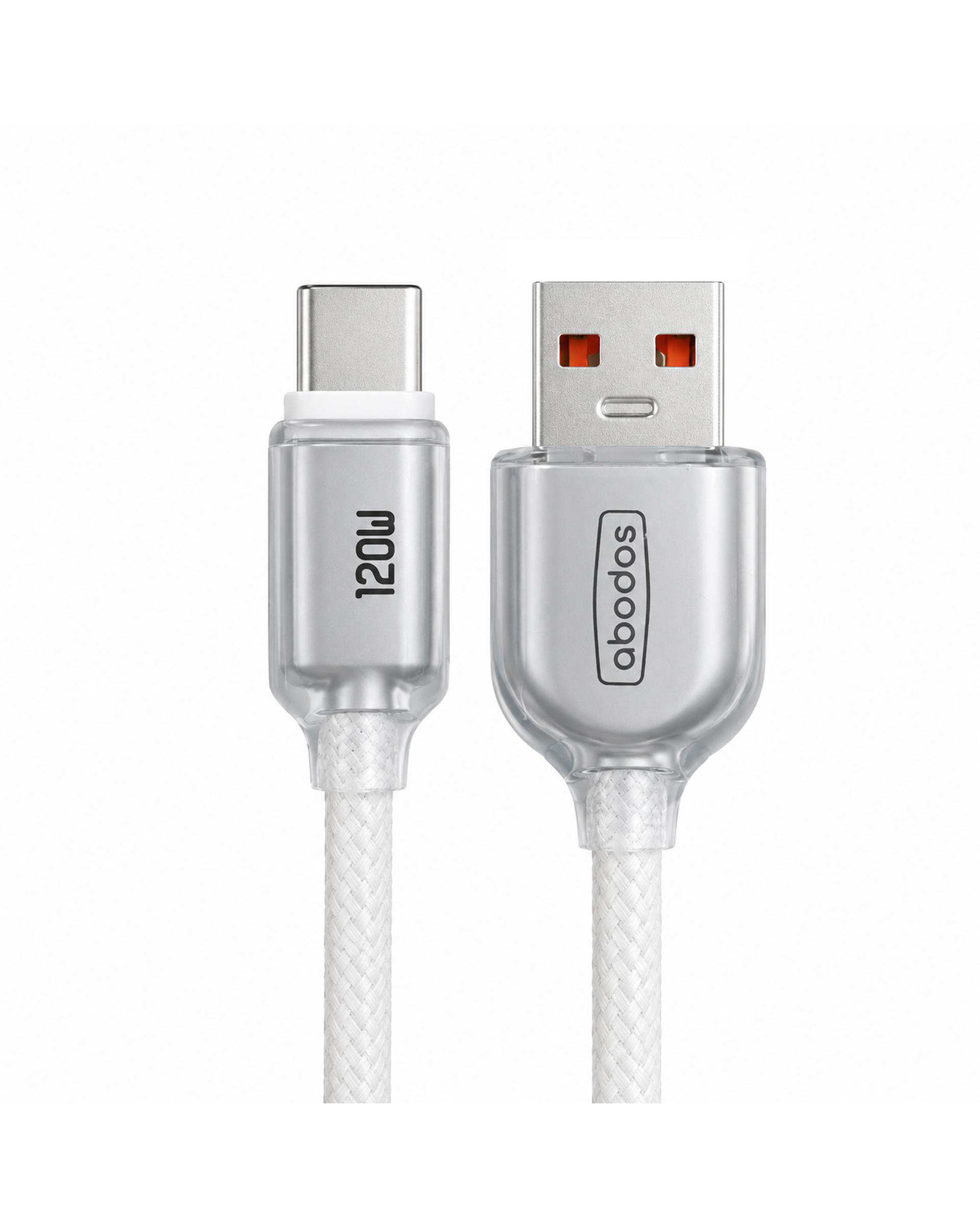 کابل شارژ Type-c سفید آبادوس Abodos مدل AS-DS386