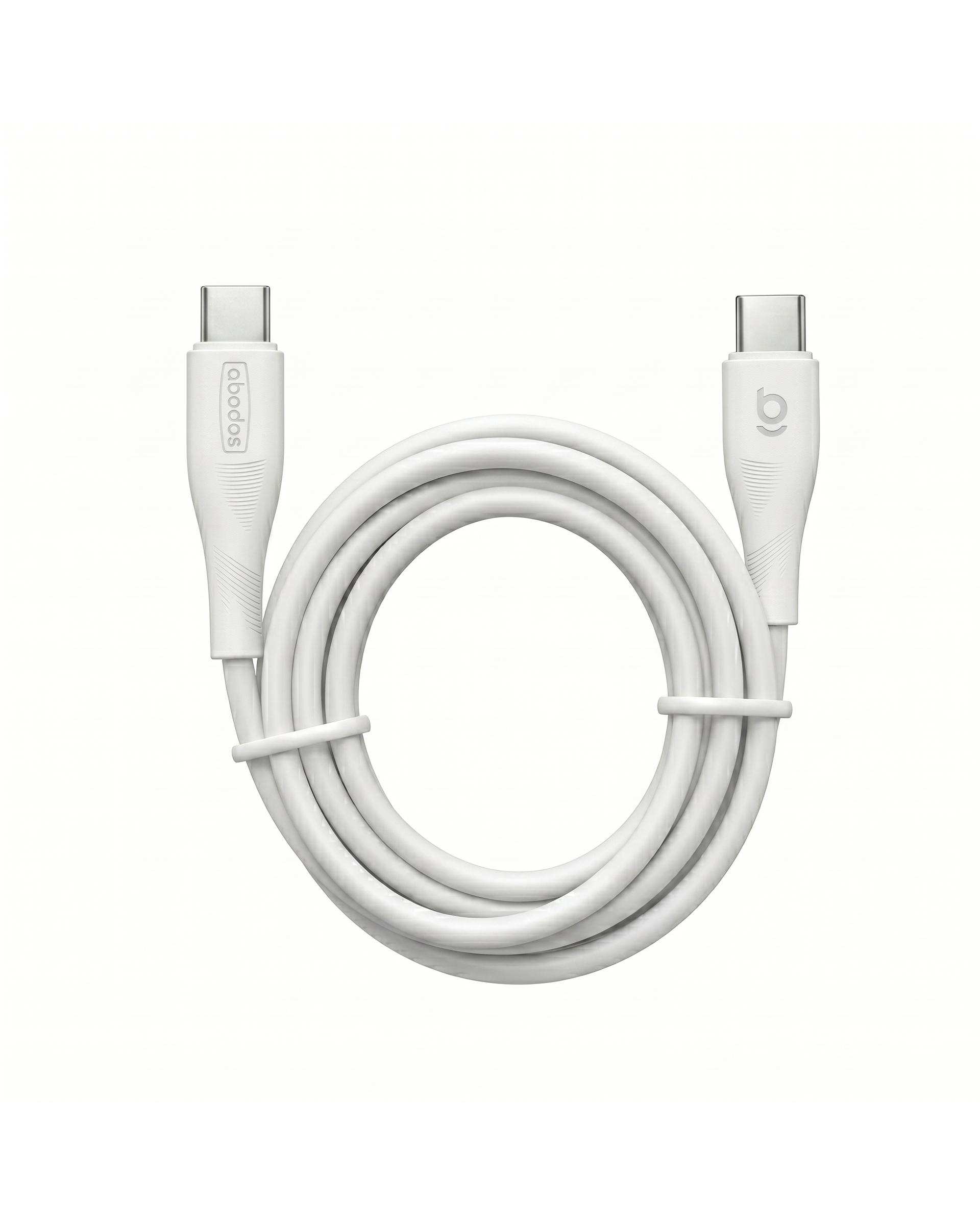 کابل شارژ Type-c به Type-c سفید آبادوس Abodos مدل AS-DS392