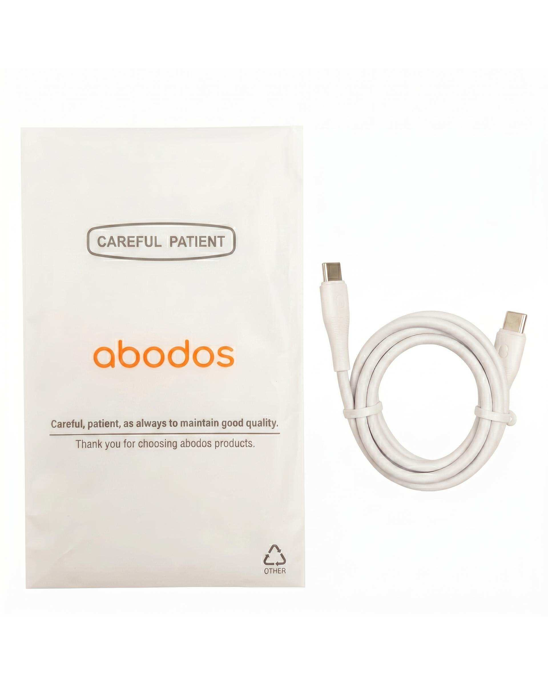 کابل شارژ Type-c به Type-c سفید آبادوس Abodos مدل AS-DS392