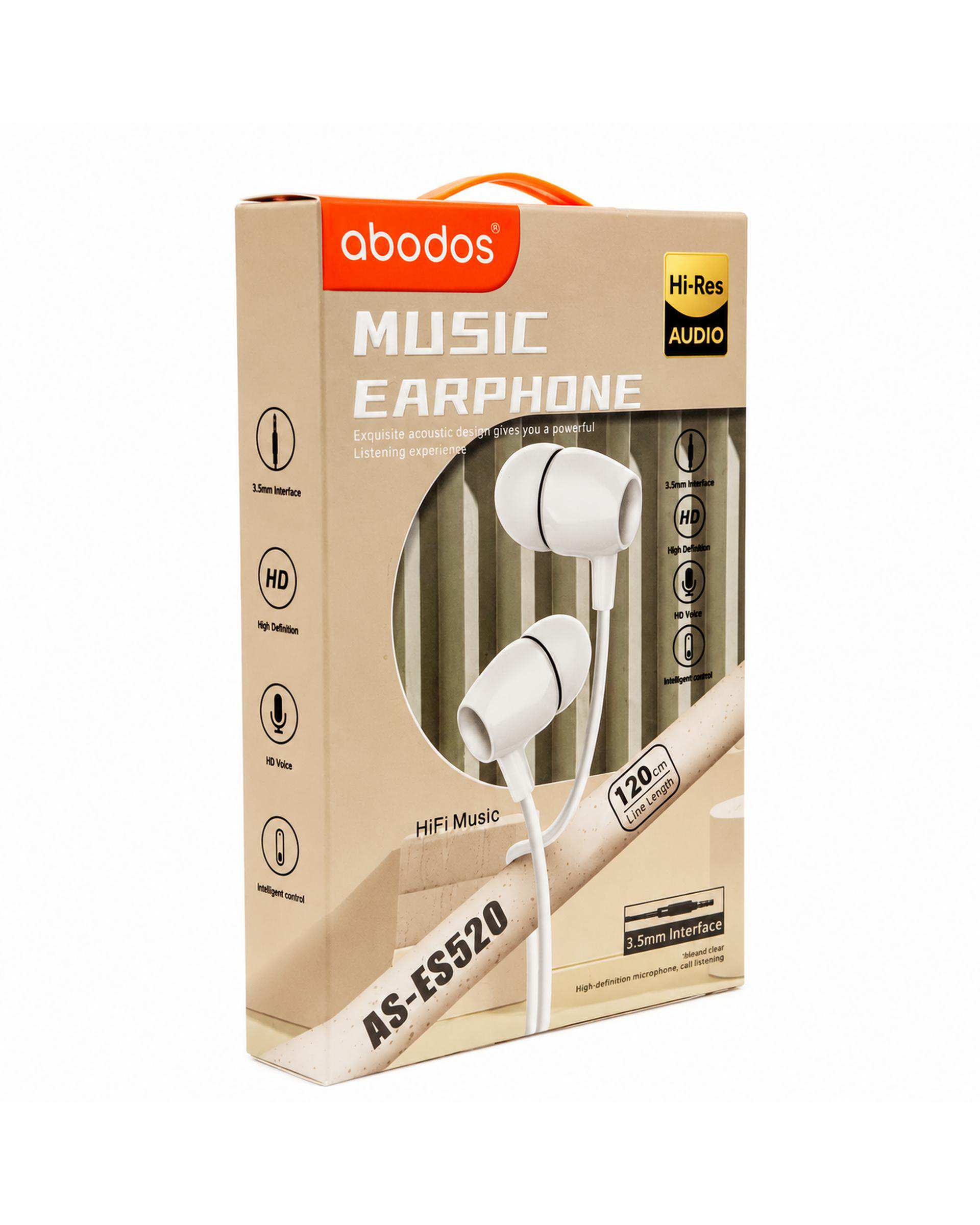 هندزفری باسیم سفید آبادوس Abodos مدل AS-ES520