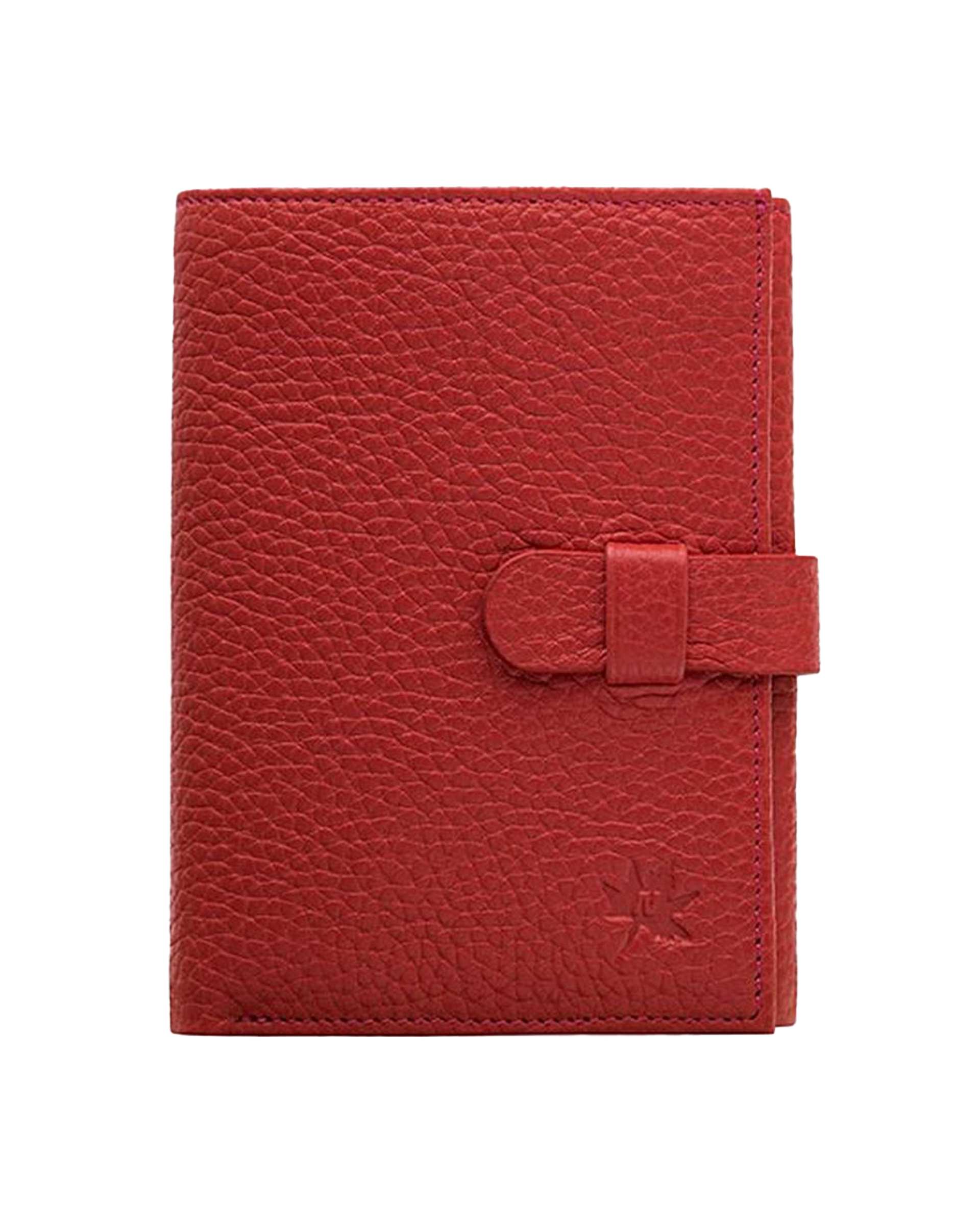 کیف پول چرم زنانه قرمز نوین چرم Novin Leather مدل آراز کد PW3148