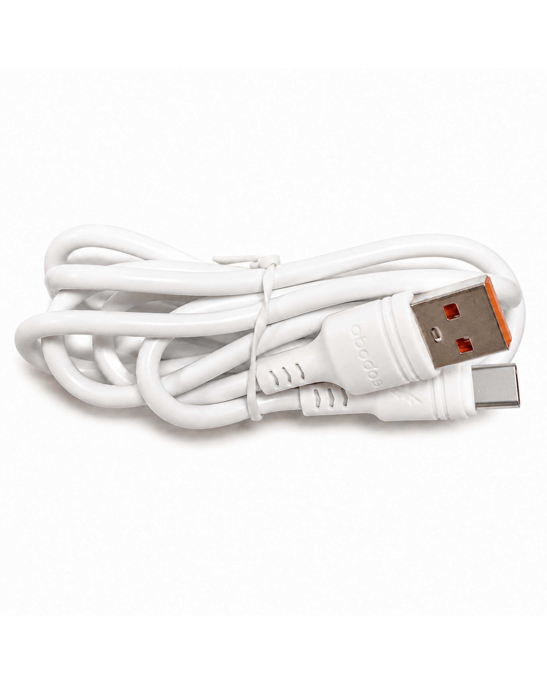 کابل شارژ Type-c سفید آبادوس Abodos مدل AS-DS33