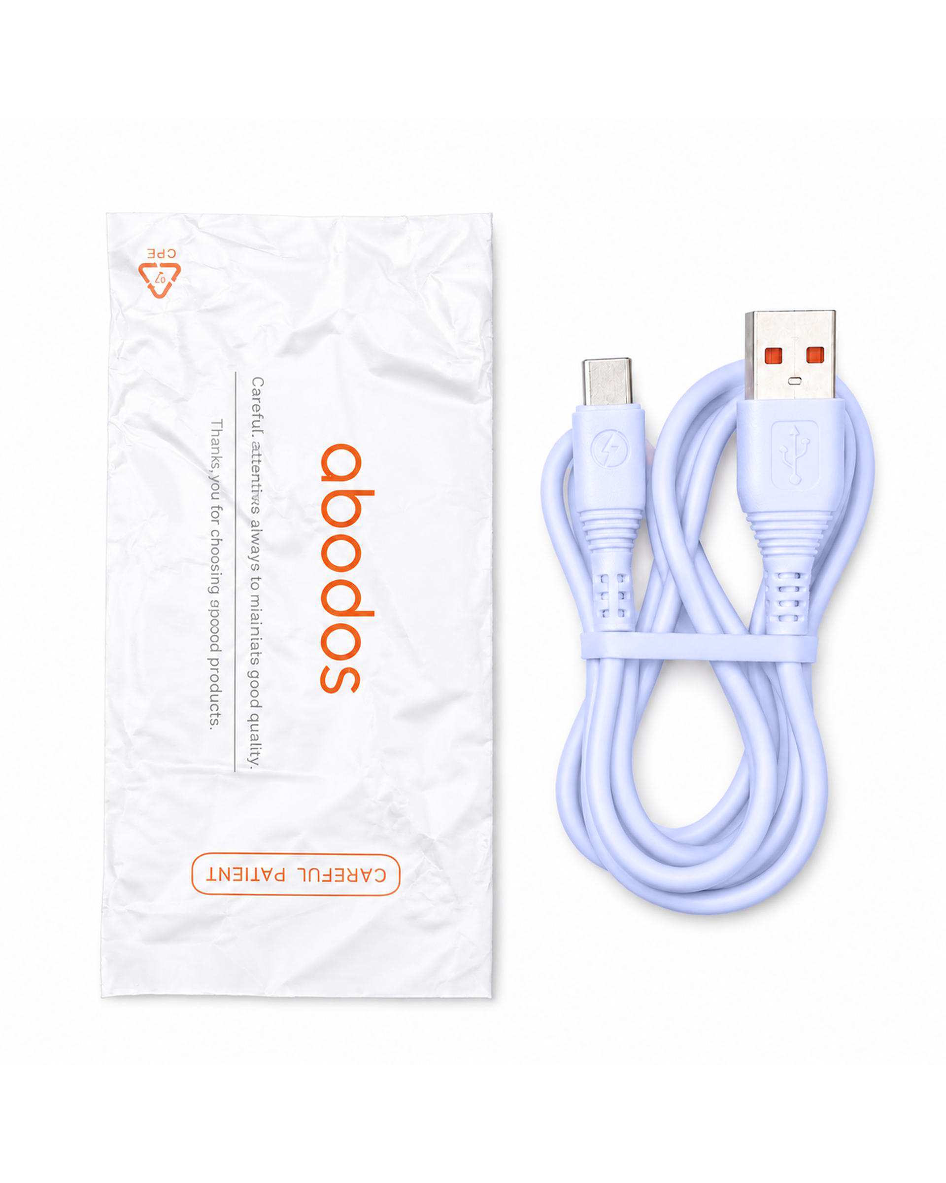 کابل شارژ Type-c آبی آبادوس Abodos مدل AS-DS350