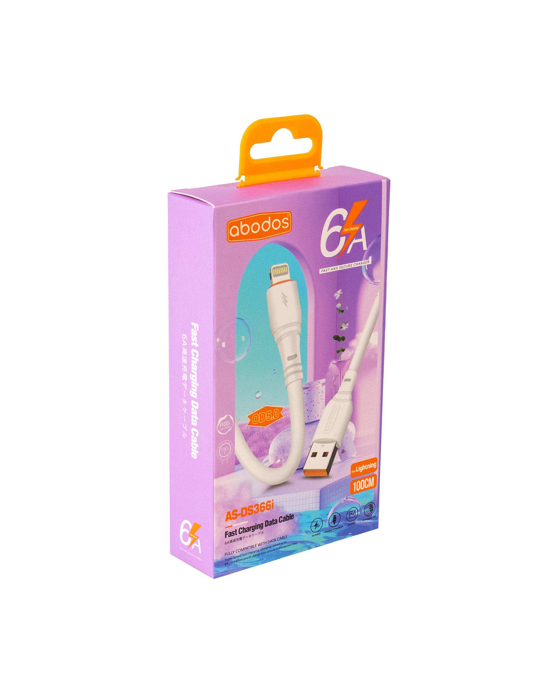 کابل شارژ IP سفید آبادوس Abodos مدل AS-DS366