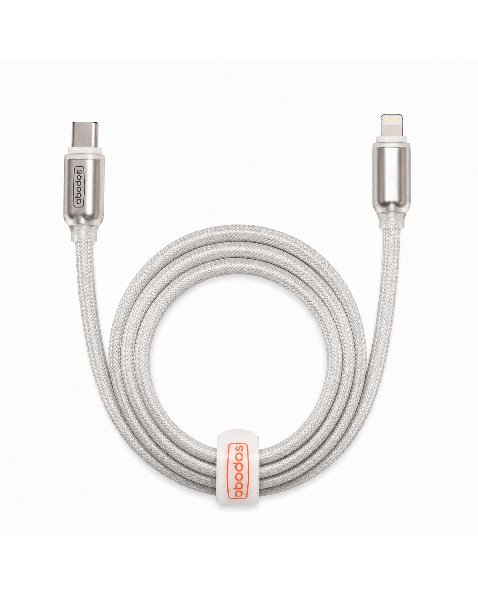 کابل شارژ Type-c به Lightening سفید آبادوس Abodos مدل AS-DS389