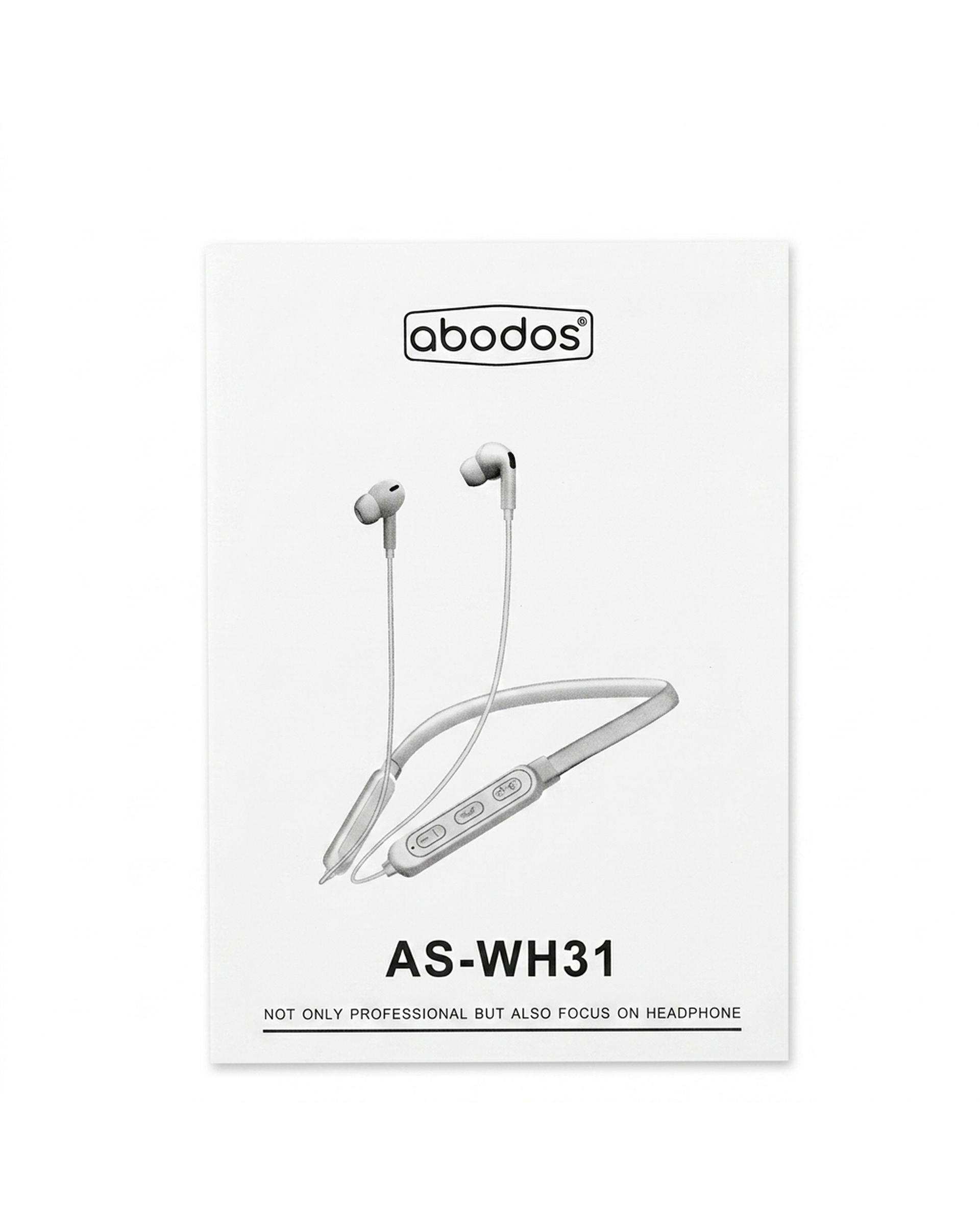 هندزفری بلوتوثی گردنی سفید آبادوس Abodos مدل AS-WH31