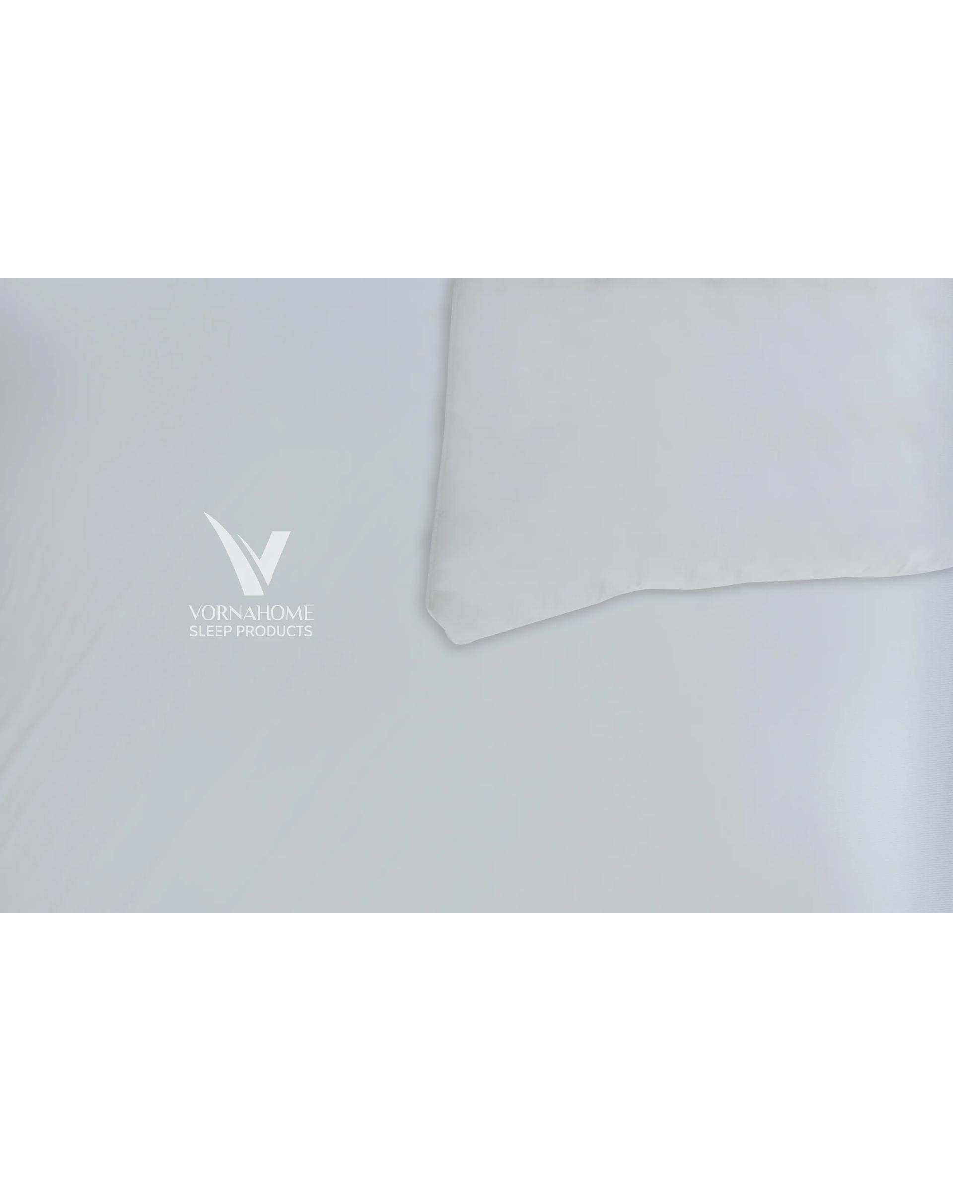 محافظ تشک دو نفره سایز 180×200 ضد آب ساده سفید ورنا هوم Vornahome