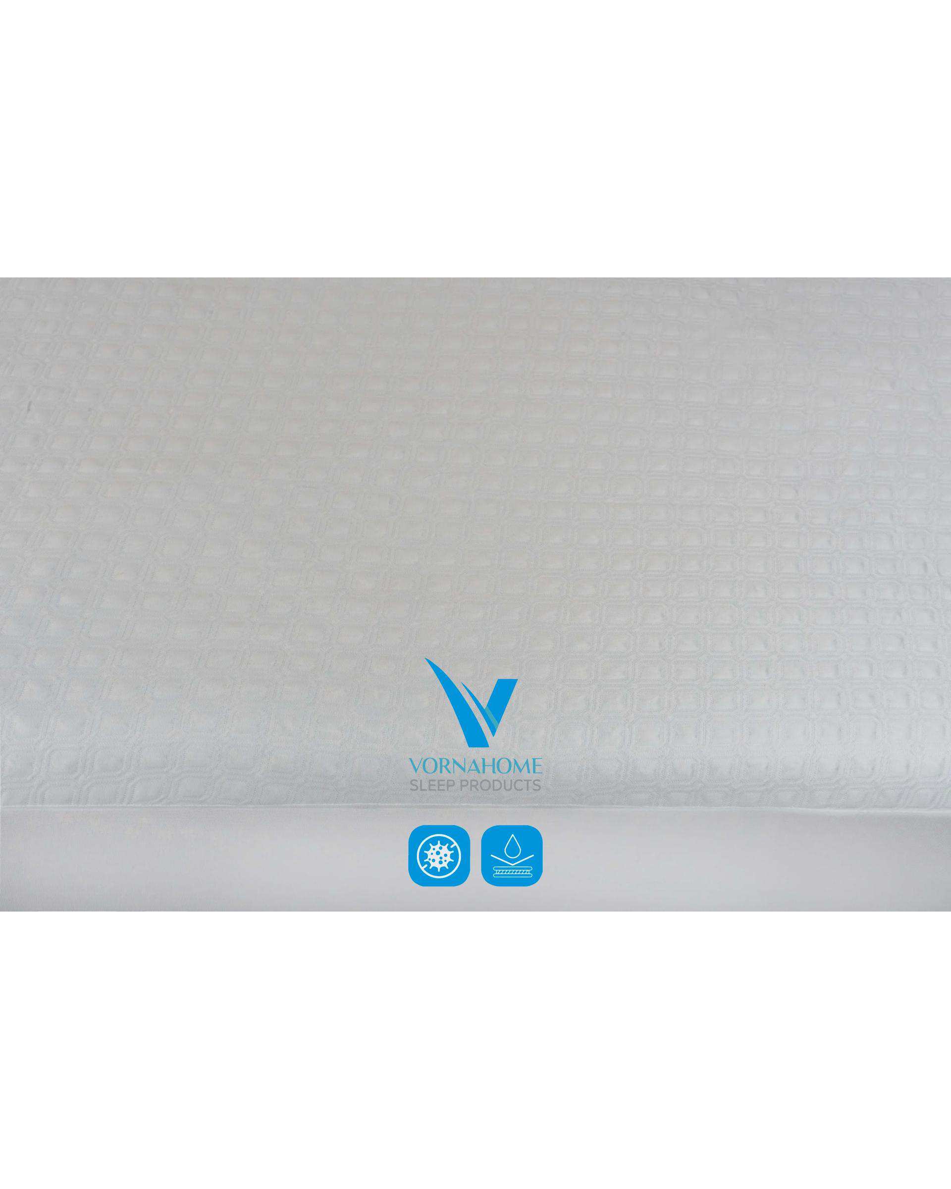 محافظ تشک یک نفره سایز 120×200 ضد آب کامفورت سفید ورنا هوم Vornahome