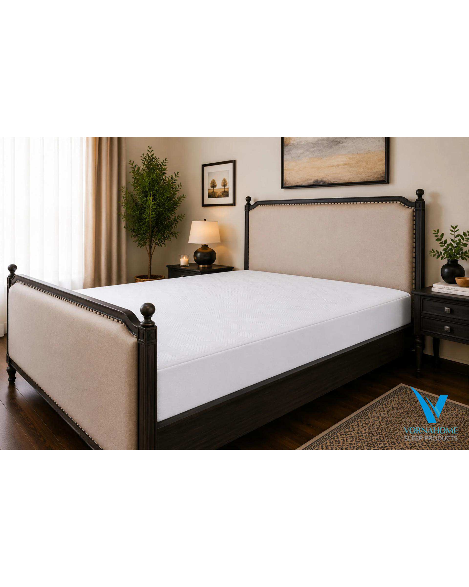 محافظ تشک یک نفره سایز 120×200 ضد آب الیت سفید ورنا هوم Vornahome