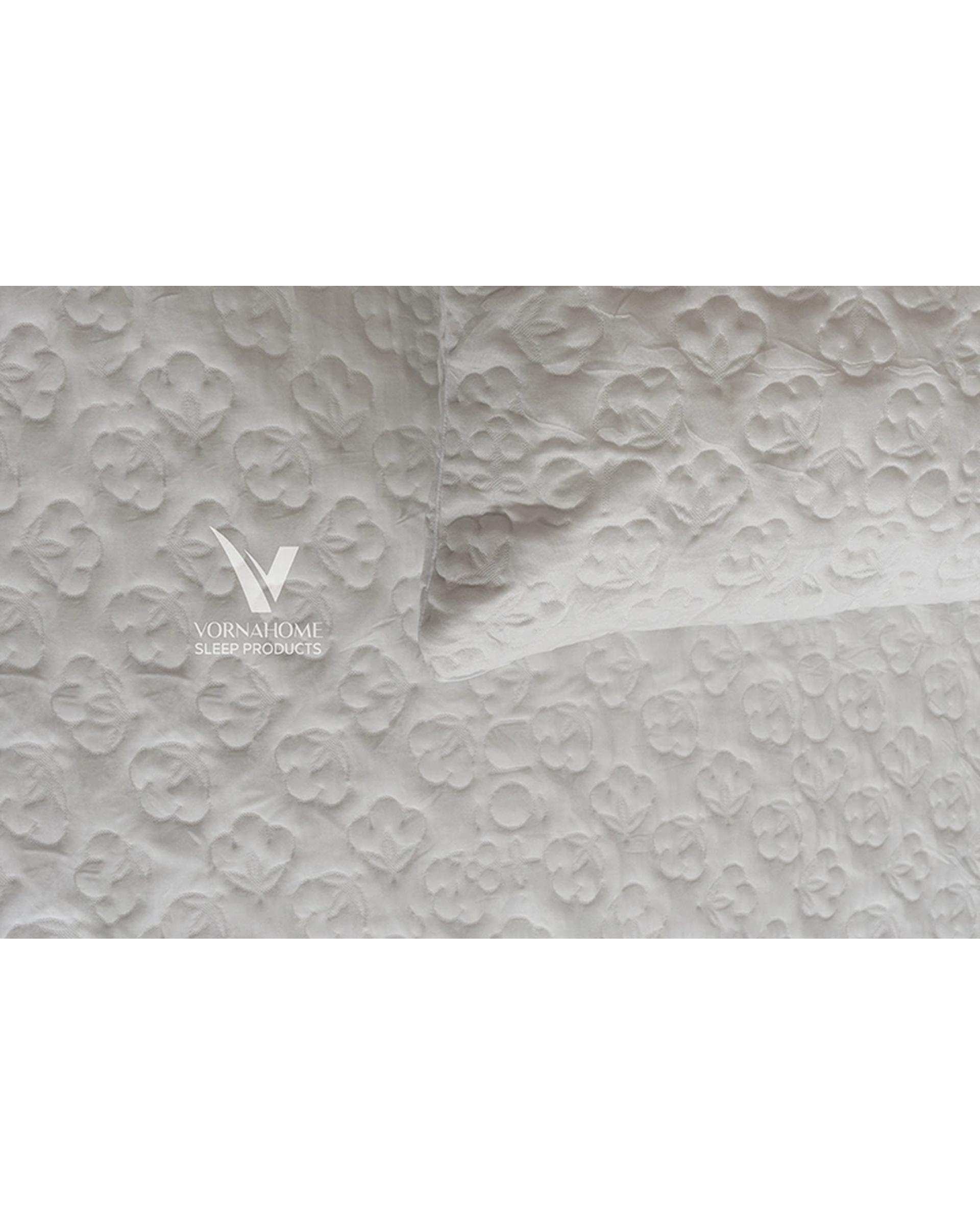 محافظ تشک دو نفره سایز 160×200 کتان ضد آب سفید ورنا هوم Vornahome