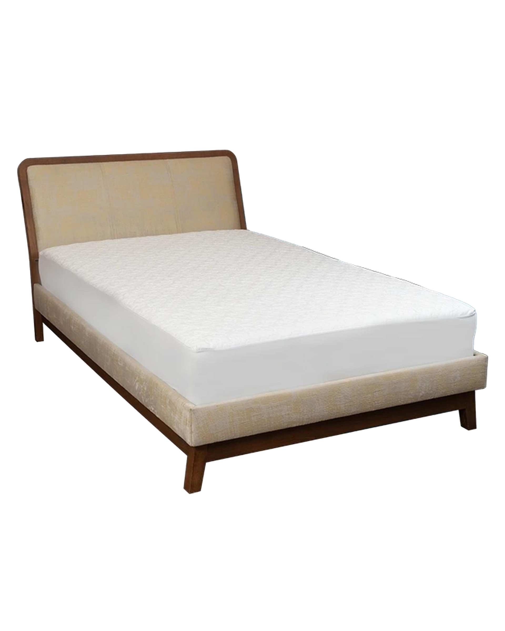 محافظ تشک دو نفره سایز 200×200 کتان ضد آب سفید ورنا هوم Vornahome