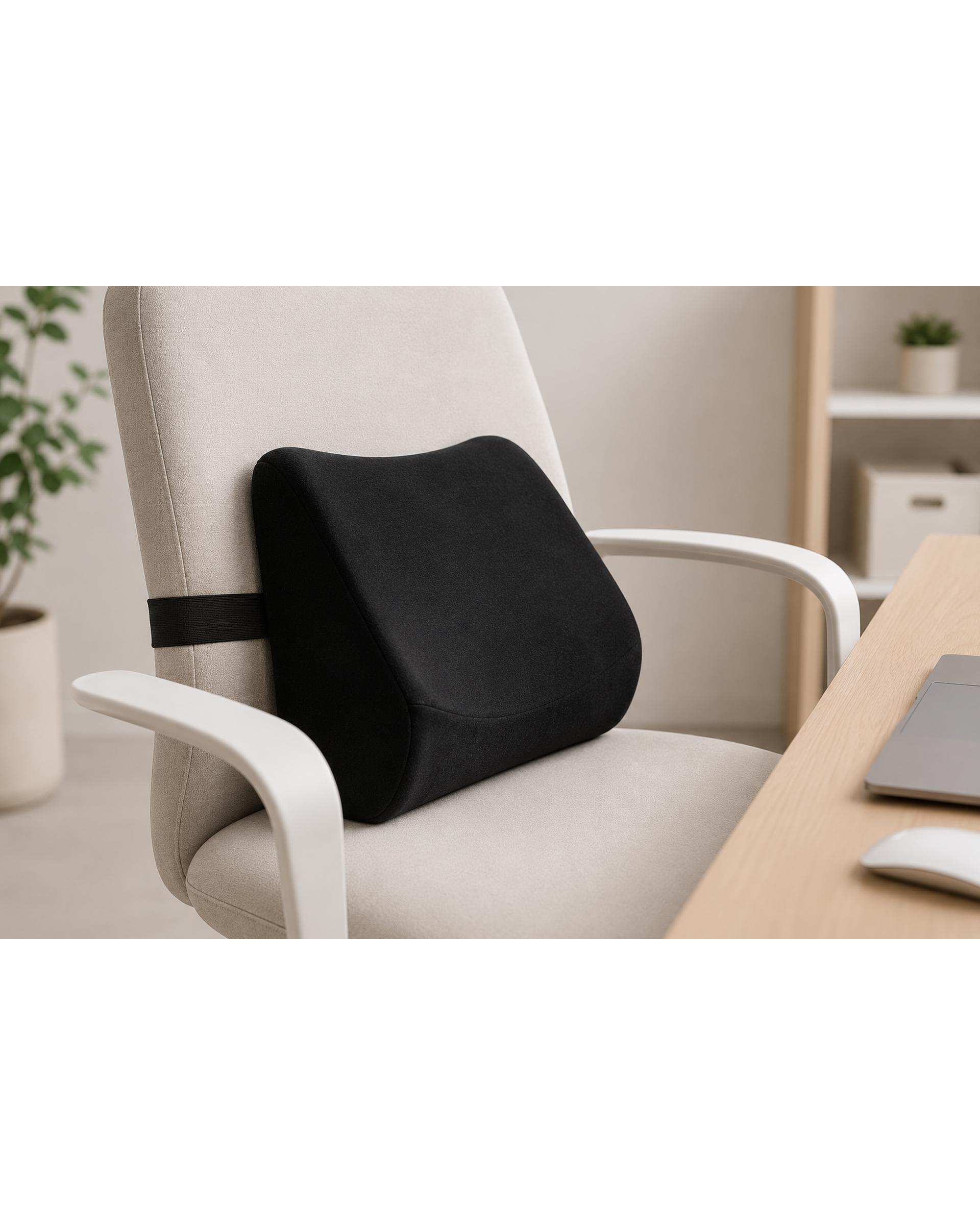 پشتی کمری طبی مموری فوم مشکی ورنا هوم Vornahome