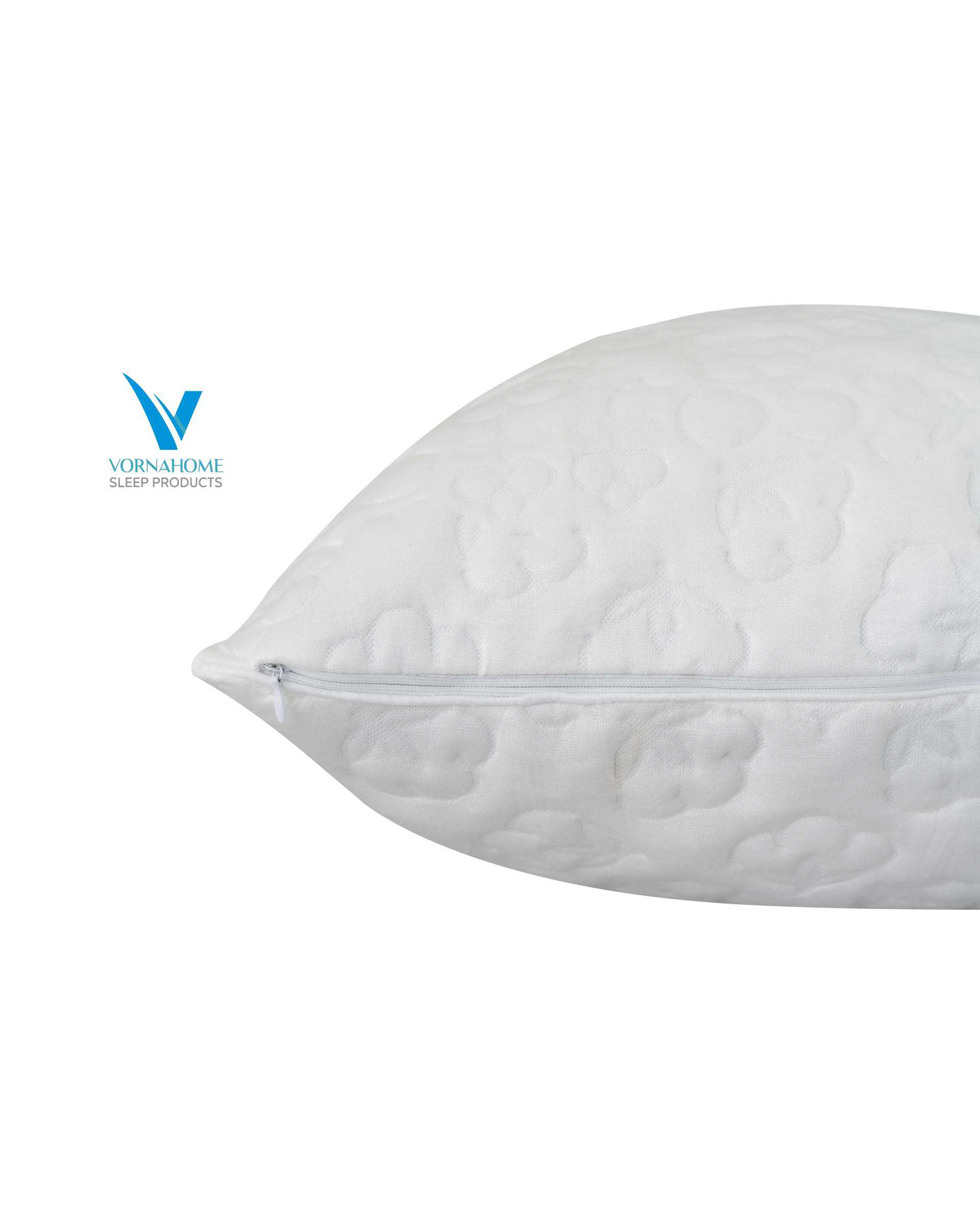 محافظ بالش ضد آب کتان سایز 70×50 سفید ورنا هوم Vornahome