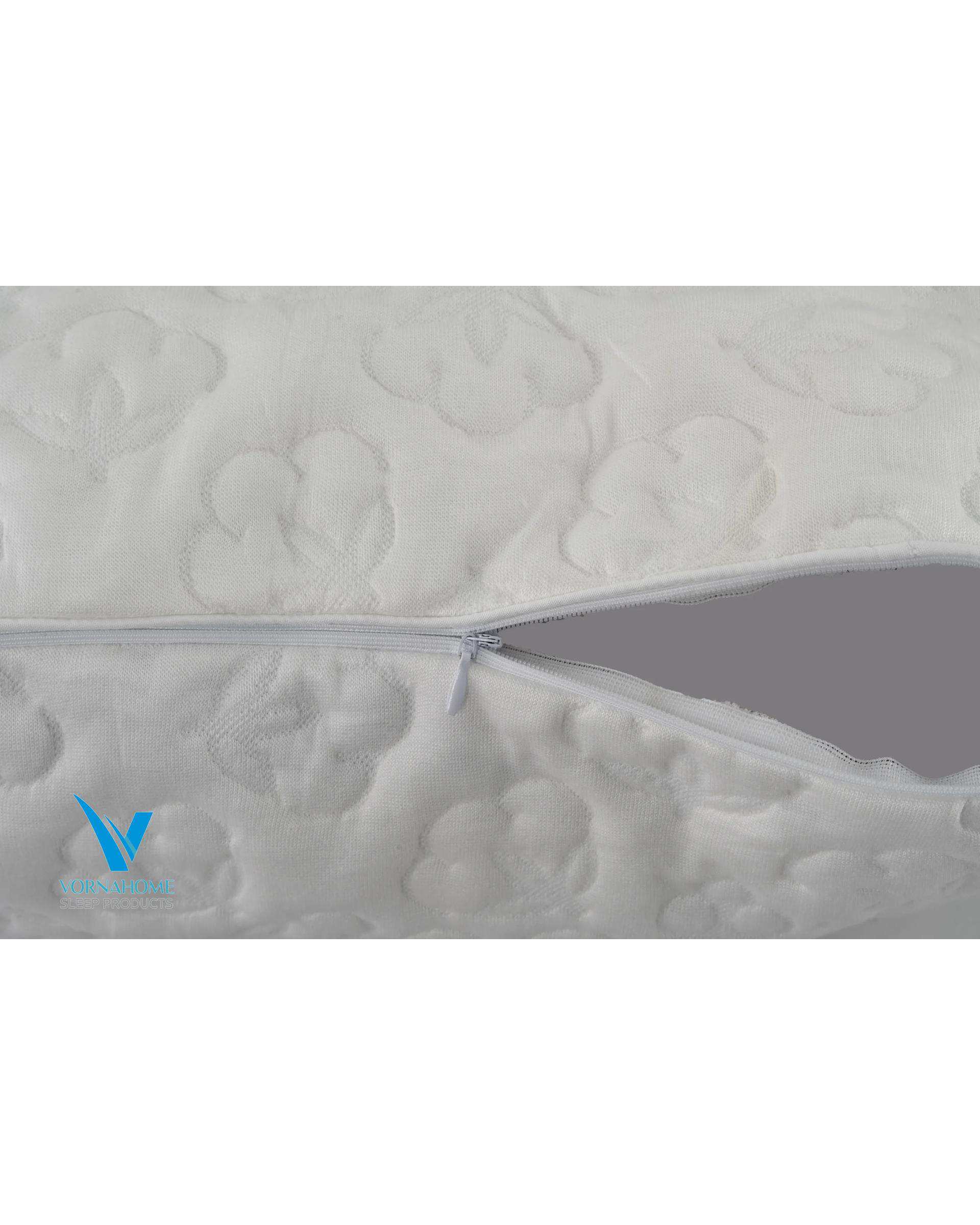 محافظ بالش ضد آب کتان سایز 70×50 سفید ورنا هوم Vornahome