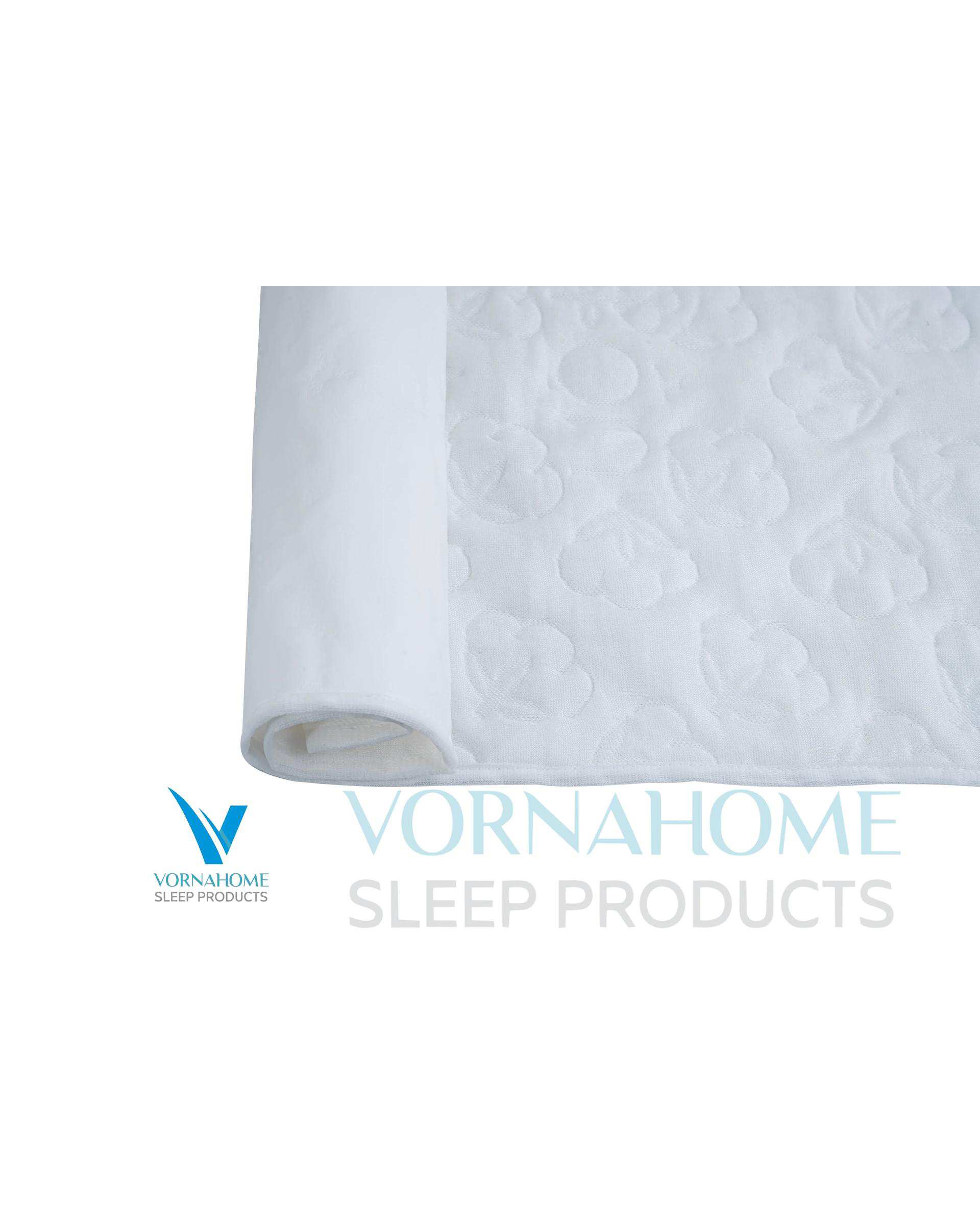 زیرانداز دائمی ضد آب کتان سایز 60×80 سفید ورنا هوم Vornahome