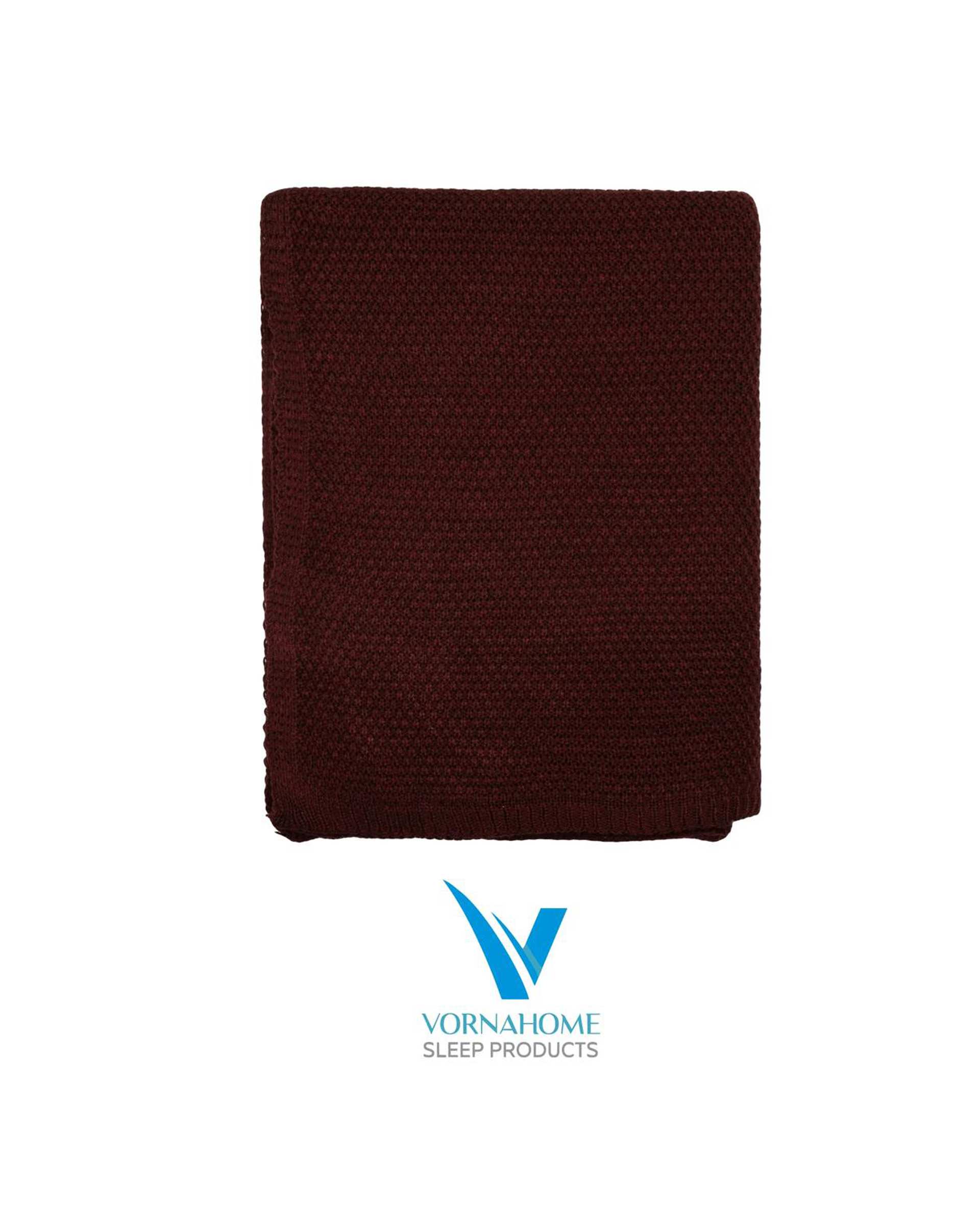 شال مبل سایز 180×140 زرشکی ورنا هوم Vornahome طرح کلاسیک