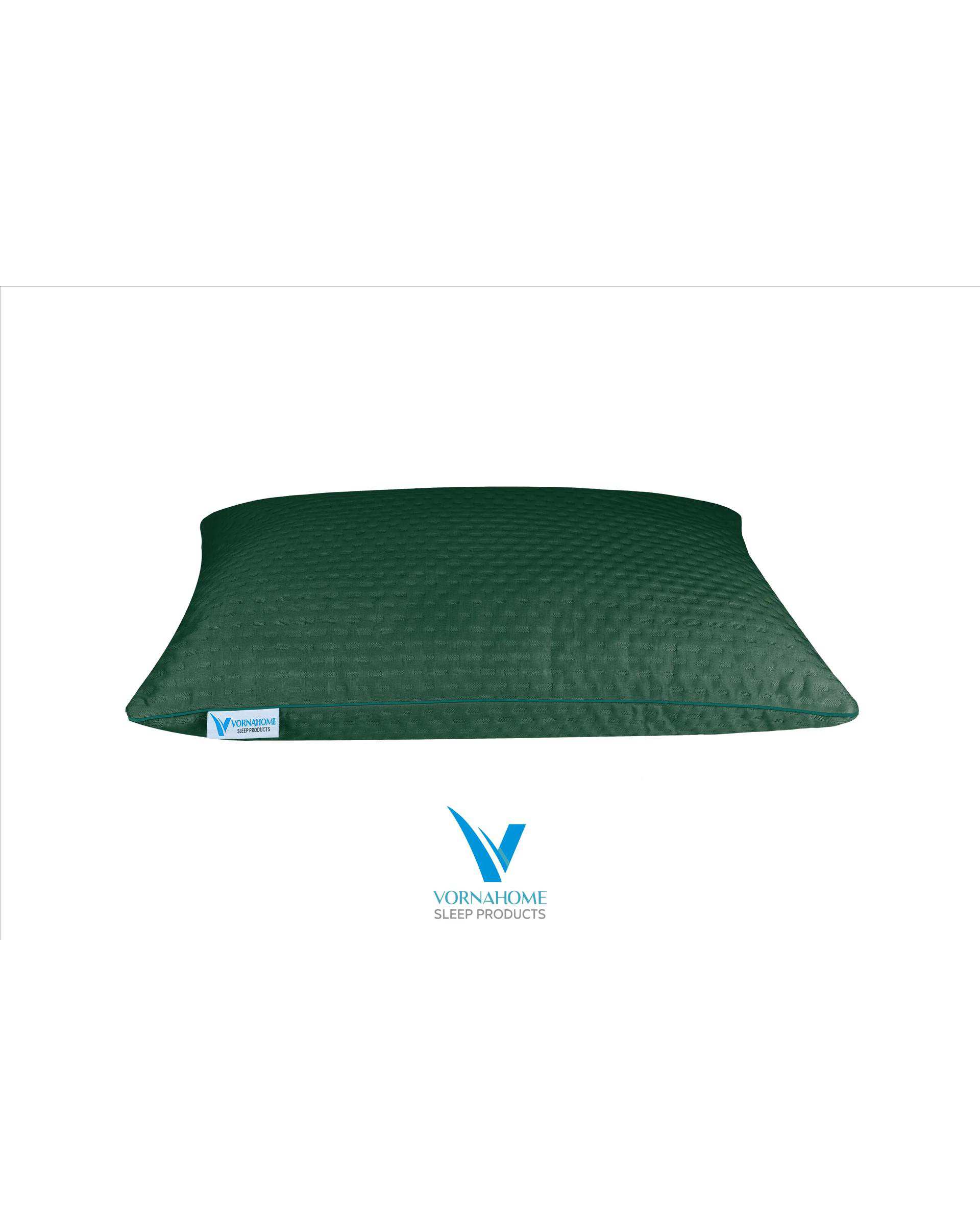بالش الیاف سایز 70×50 سبز تیره ورنا هوم Vornahome مدل ساده