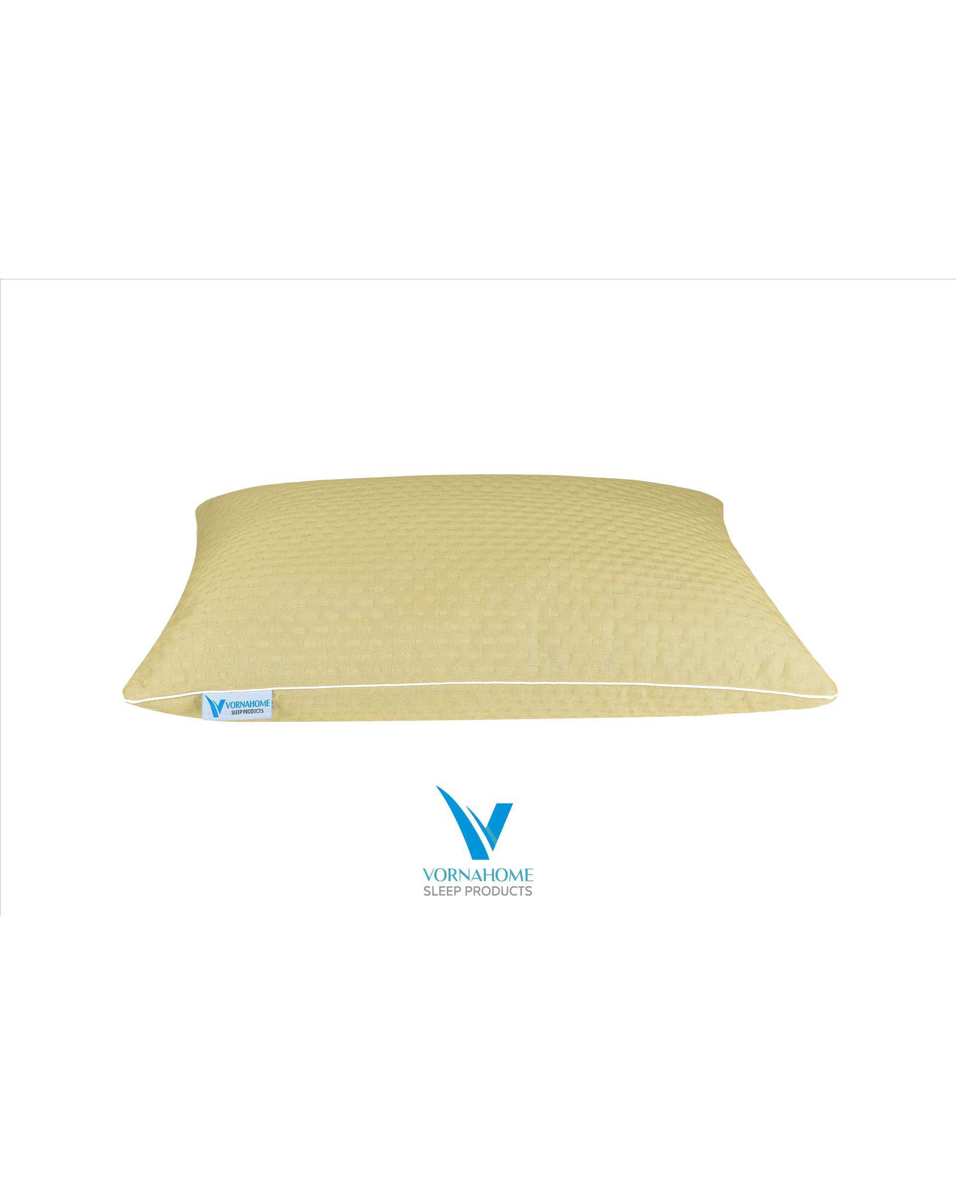 بالش الیاف سایز 70×50 لیمویی ورنا هوم Vornahome مدل ساده
