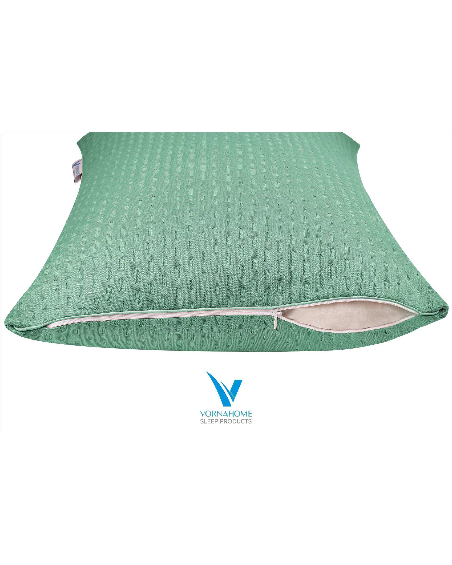 محافظ بالش ضد آب رنگی سایز 70×50 سبز آووکادویی ورنا هوم Vornahome