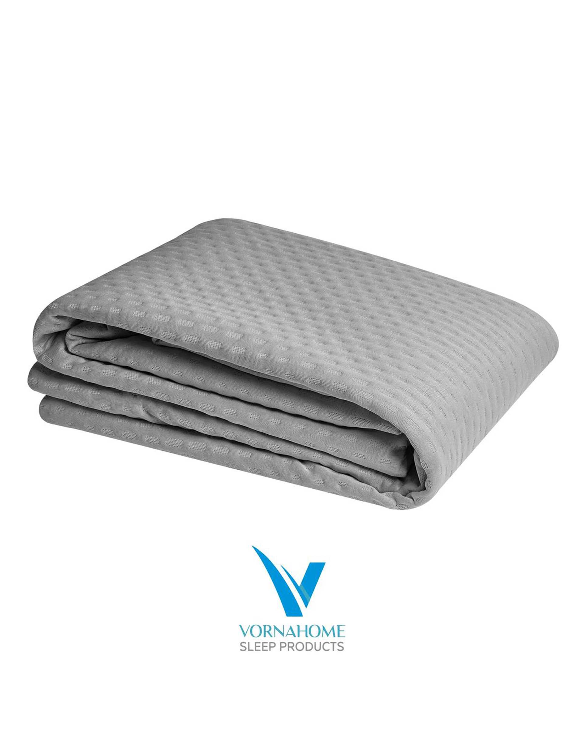 محافظ تشک ضد آب رنگی دو نفره سایز 200×160 طوسی روشن ورنا هوم Vornahome