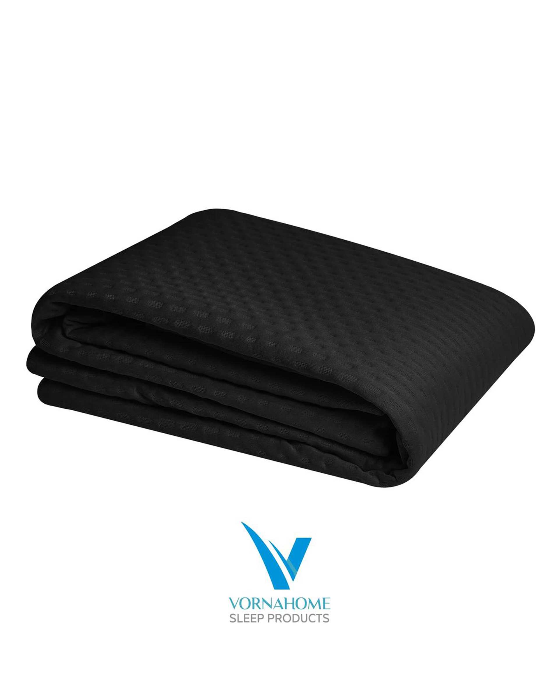 محافظ تشک ضد آب رنگی یک نفره سایز 130×70 مشکی ورنا هوم Vornahome