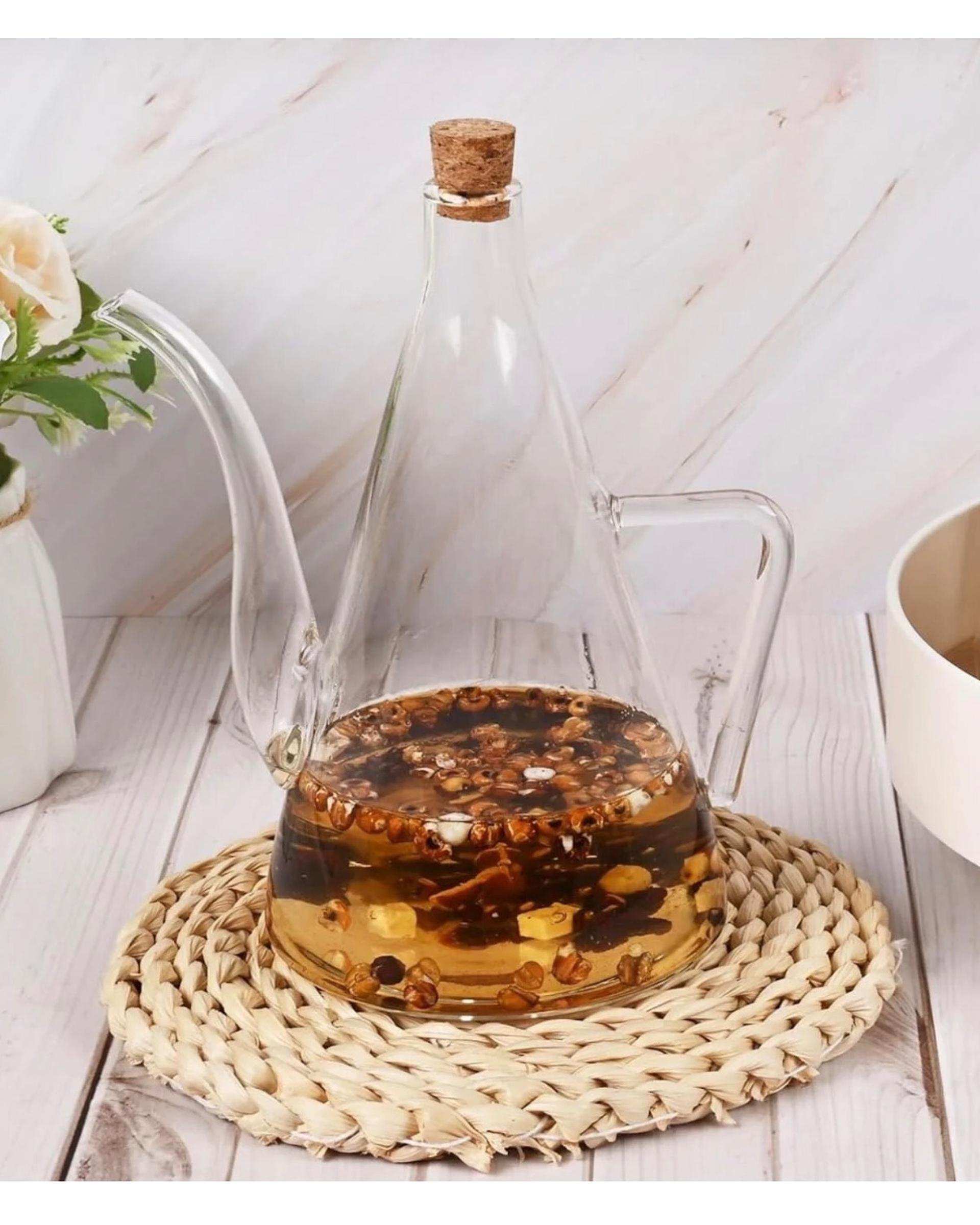 ظرف شیشه ای روغن و سرکه