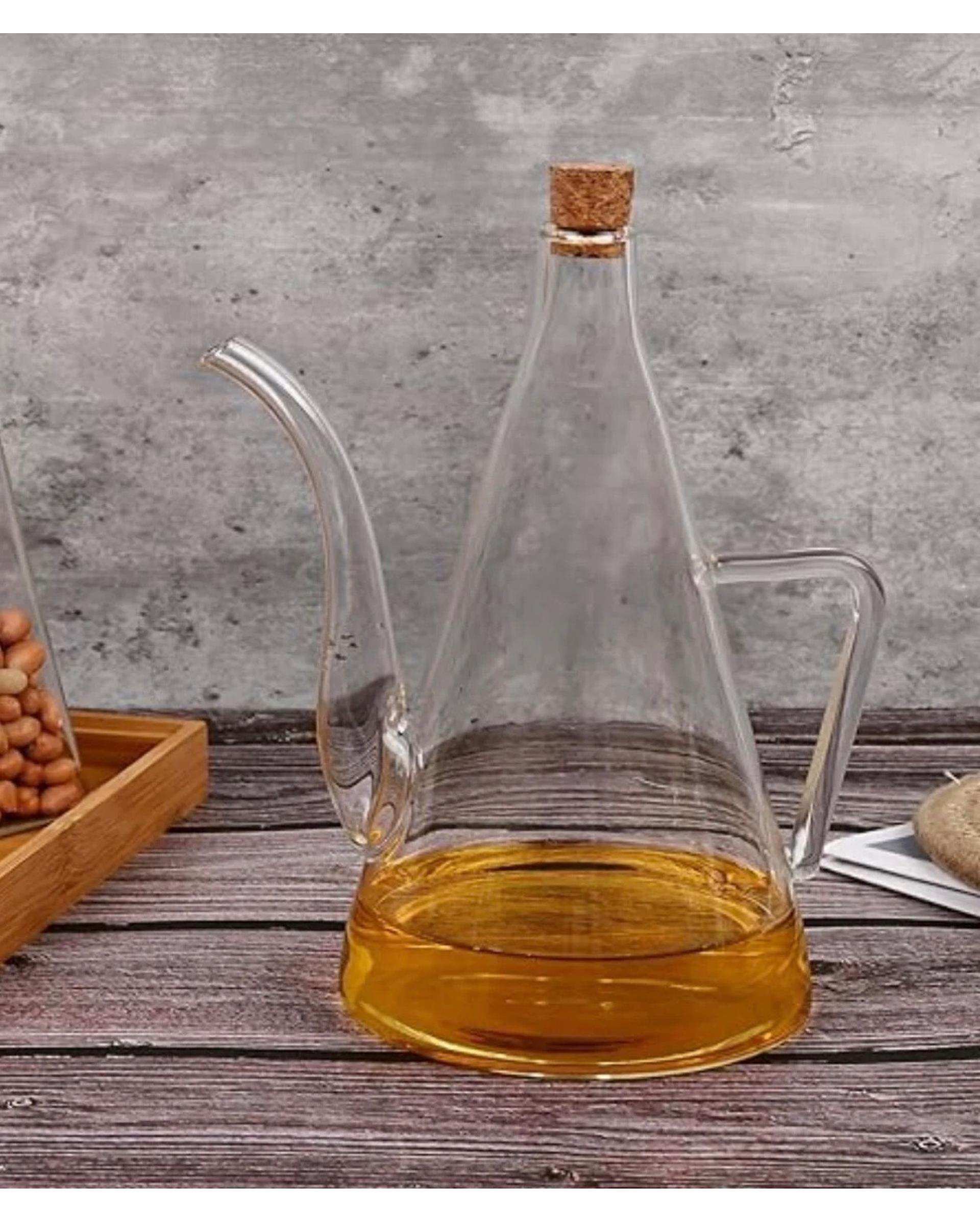 ظرف شیشه ای روغن و سرکه