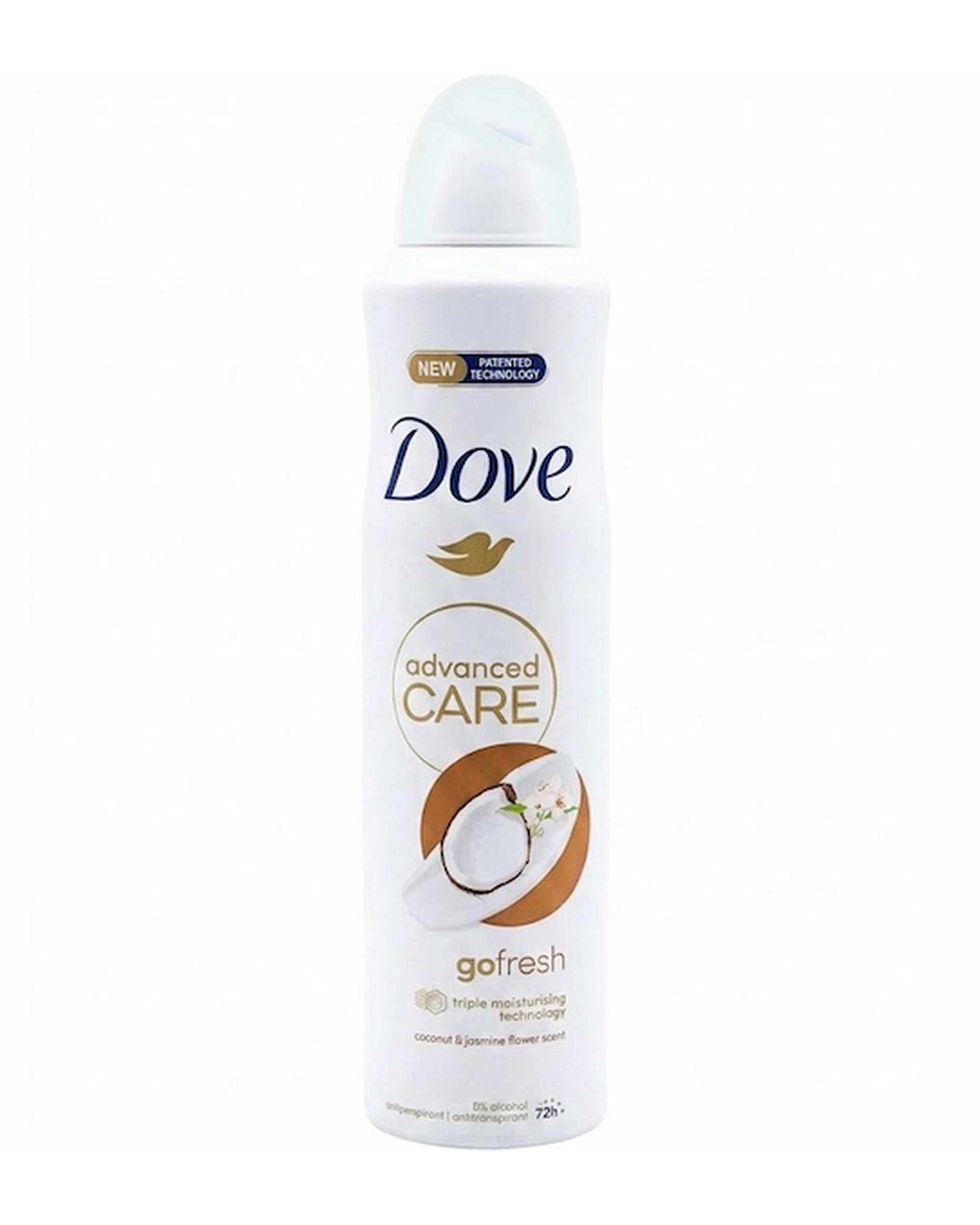 اسپری ضد تعریق زنانه داو سری Advanced Care با رایحه نارگیل و گل یاس حجم 250 میلی لیتر