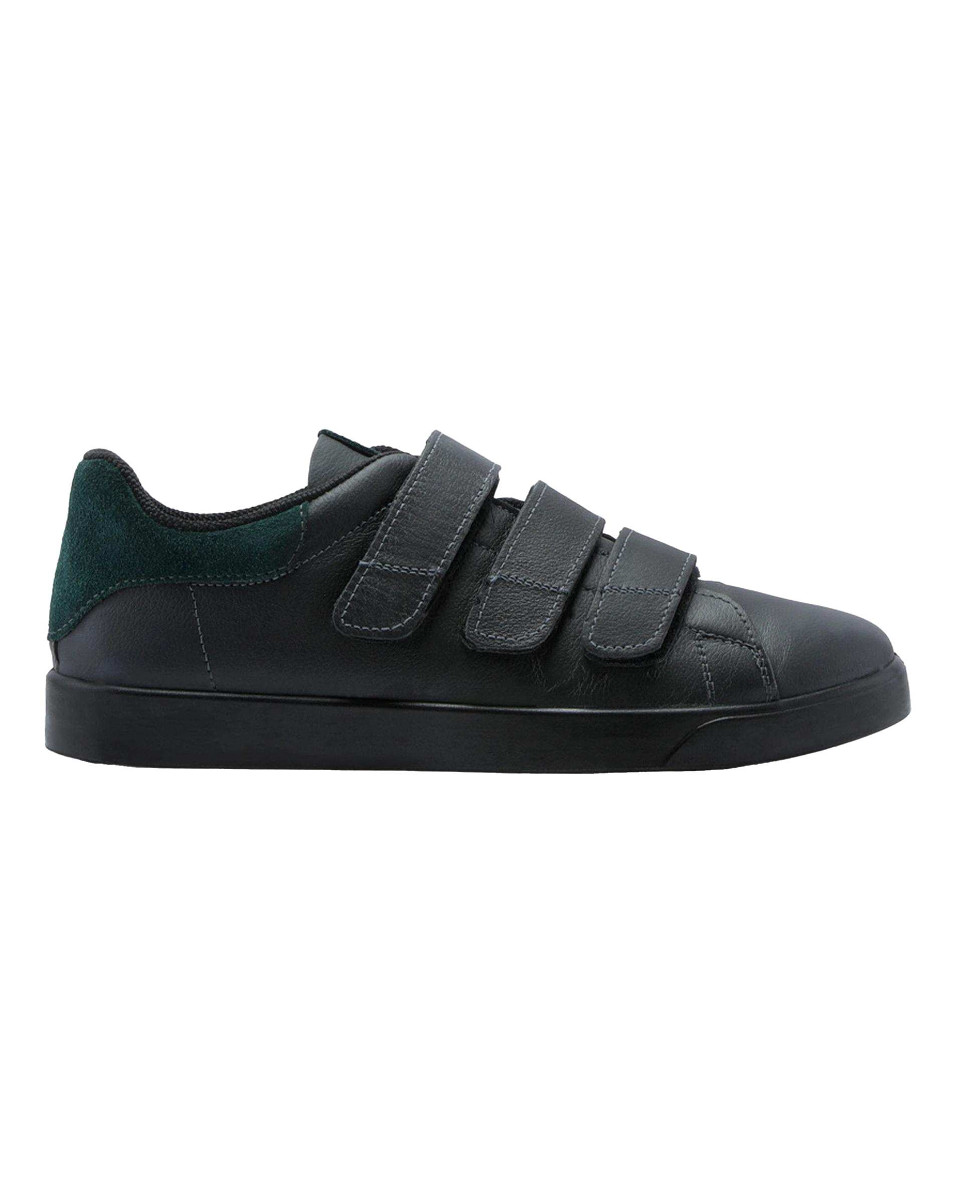 کفش چرم زنانه مشکی سبز اورز OREZ مدل MIA VELCRO کد WCK218