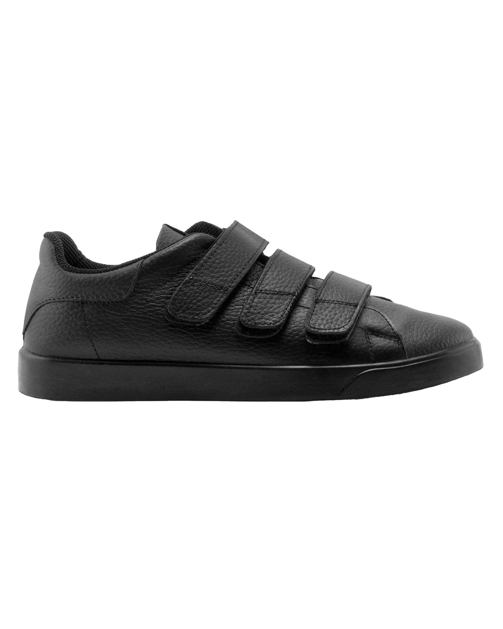 کفش چرم زنانه مشکی اورز OREZ مدل MIA VELCRO کد WCK218