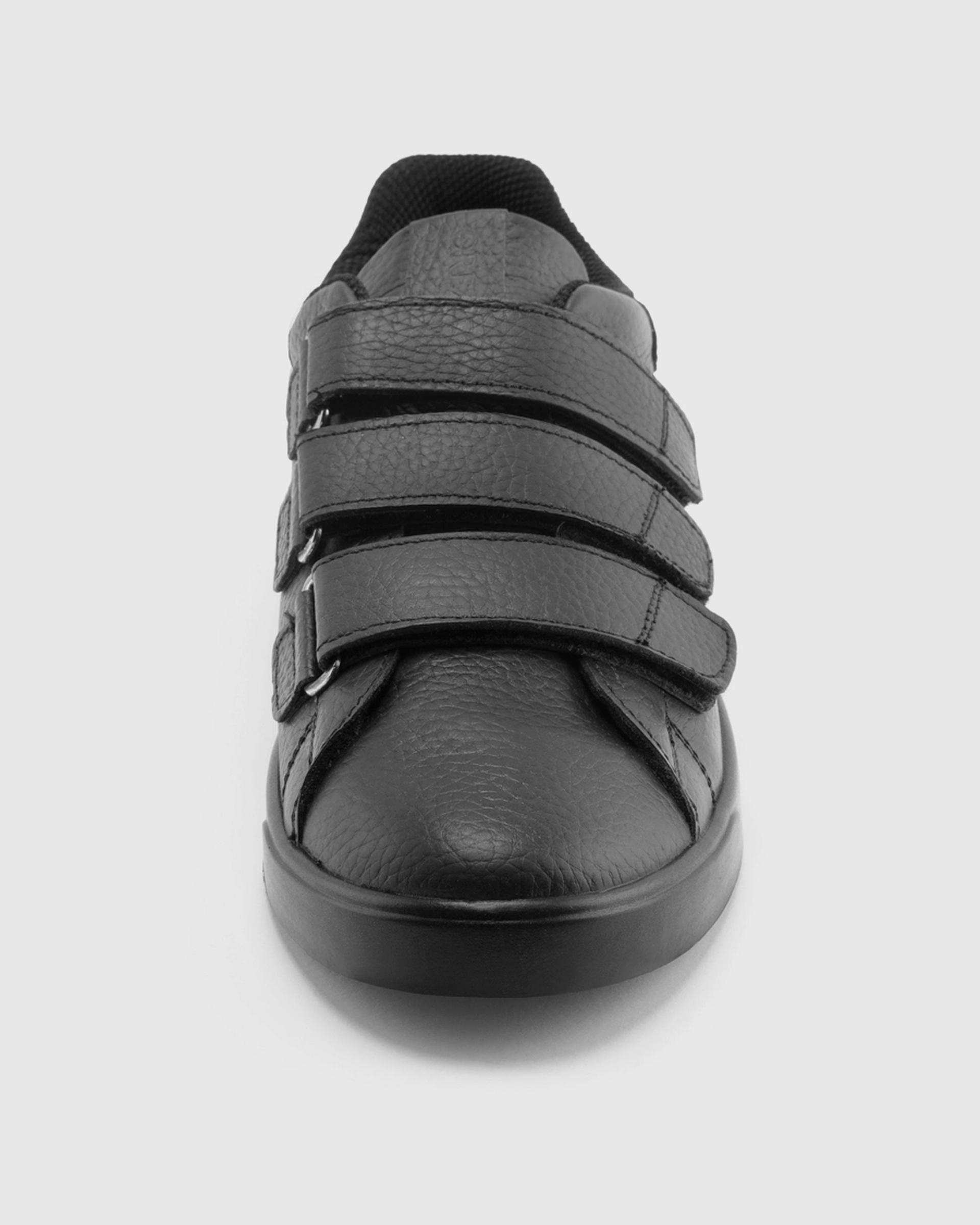 کفش چرم زنانه مشکی اورز OREZ مدل MIA VELCRO کد WCK218