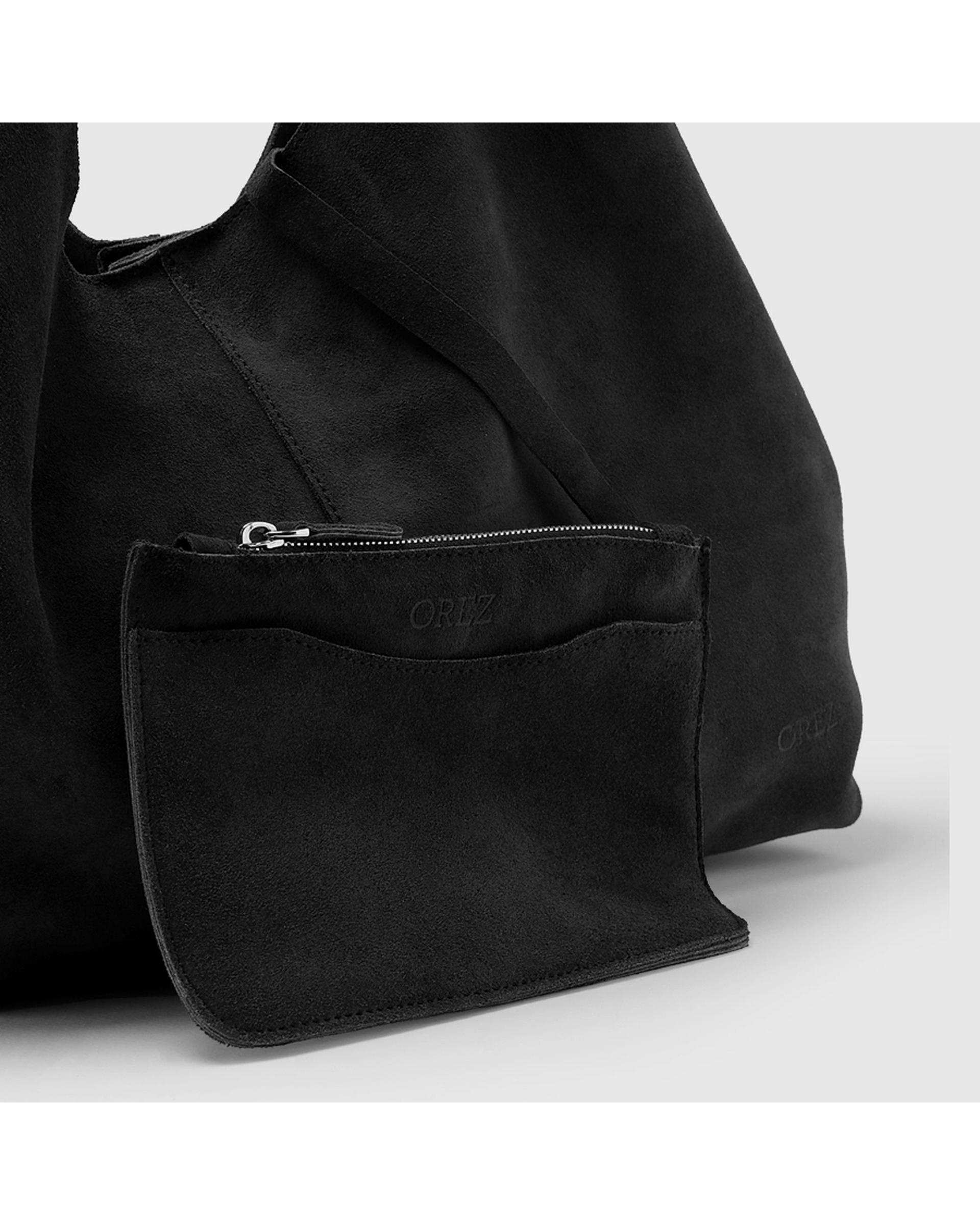 کیف دوشی چرم جیر زنانه خاکستری اورز OREZ مدل VELVET کد SHB107