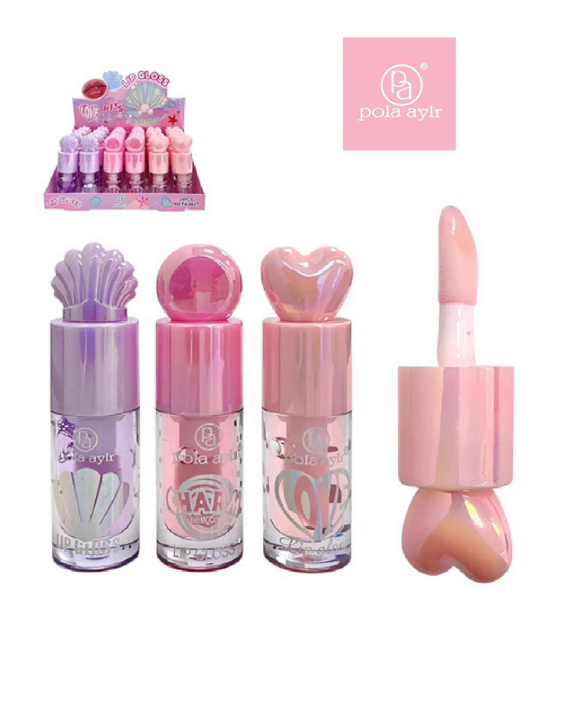 برق لب و تینت لب حرارتی صورتی کننده پولا آیلر POLA AYLR مدل charm lip oil