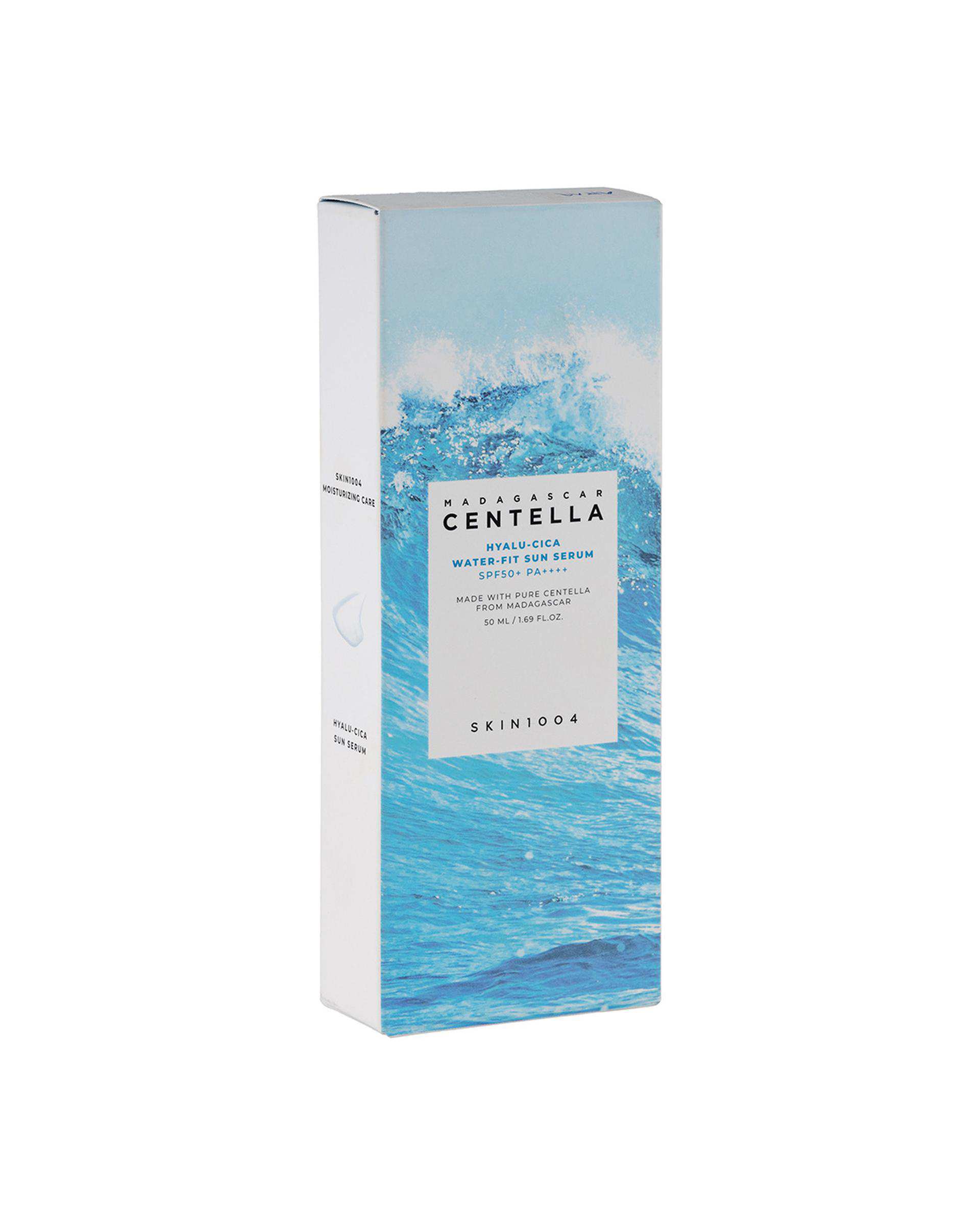 سرم ضد آفتاب آبرسان SPF50 اسکین 1004 سری سنتلا ماداگاسکار مدل Hyalu Cica Water Fit